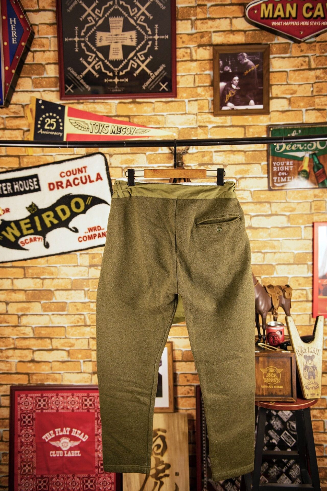 BLACK SIGN Blacksign Wool Blend Pants in Olive Green Size US 30 / EU 46 - 2 Thumbnail
