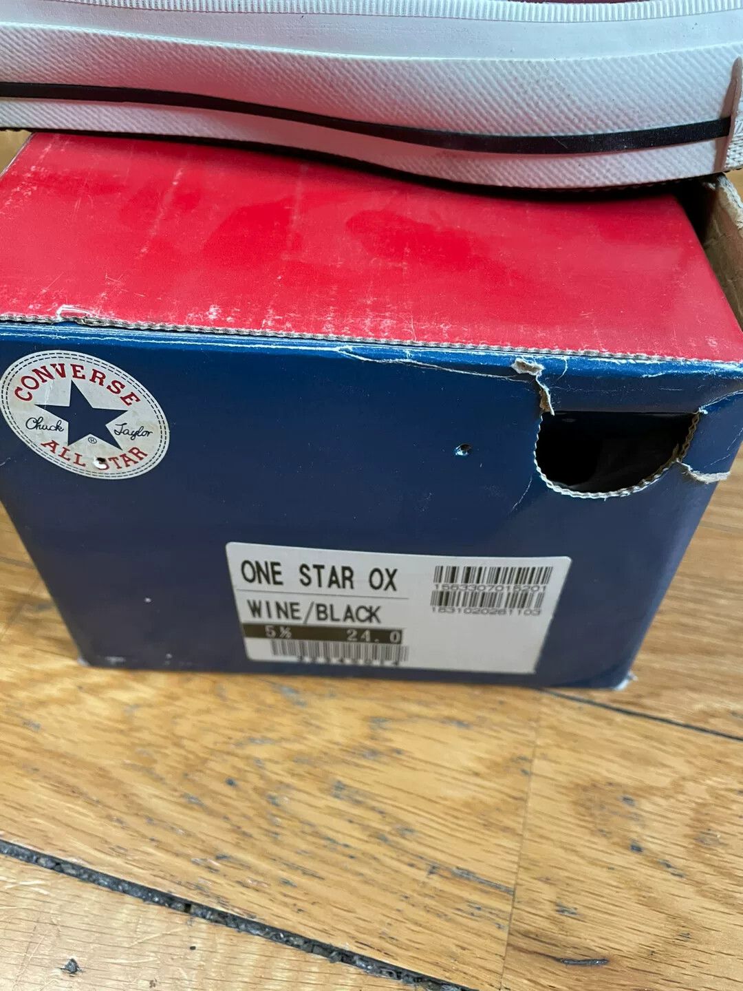 Nissan Converse One Star Ox Wine/Black Sneakers Size US 5.5 / EU 38 - 4 Thumbnail