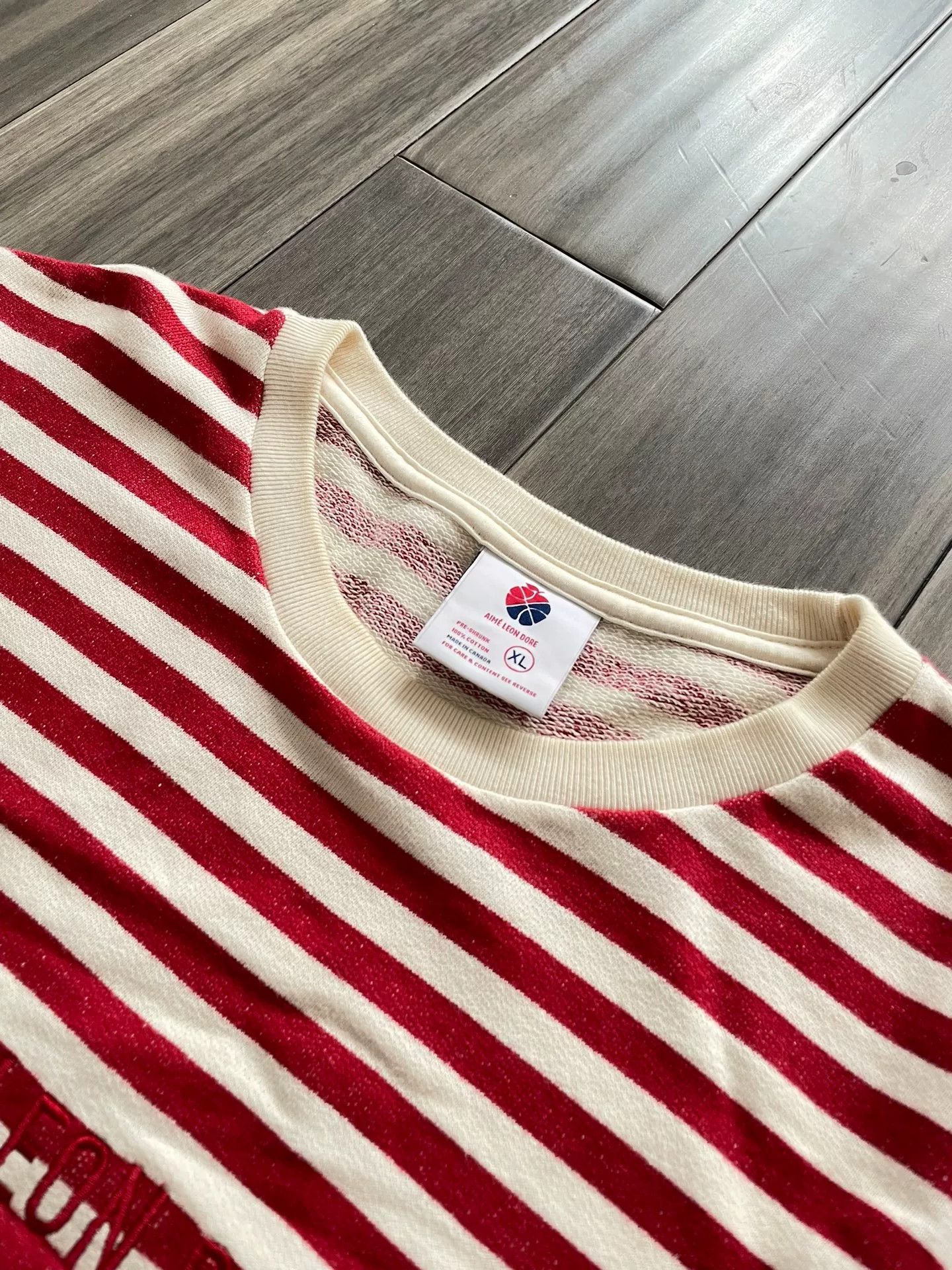 Aime Leon Dore Aime Leon Dore Red Stripe Sweatshirt Size US XL / EU 56 / 4 - 3 Thumbnail