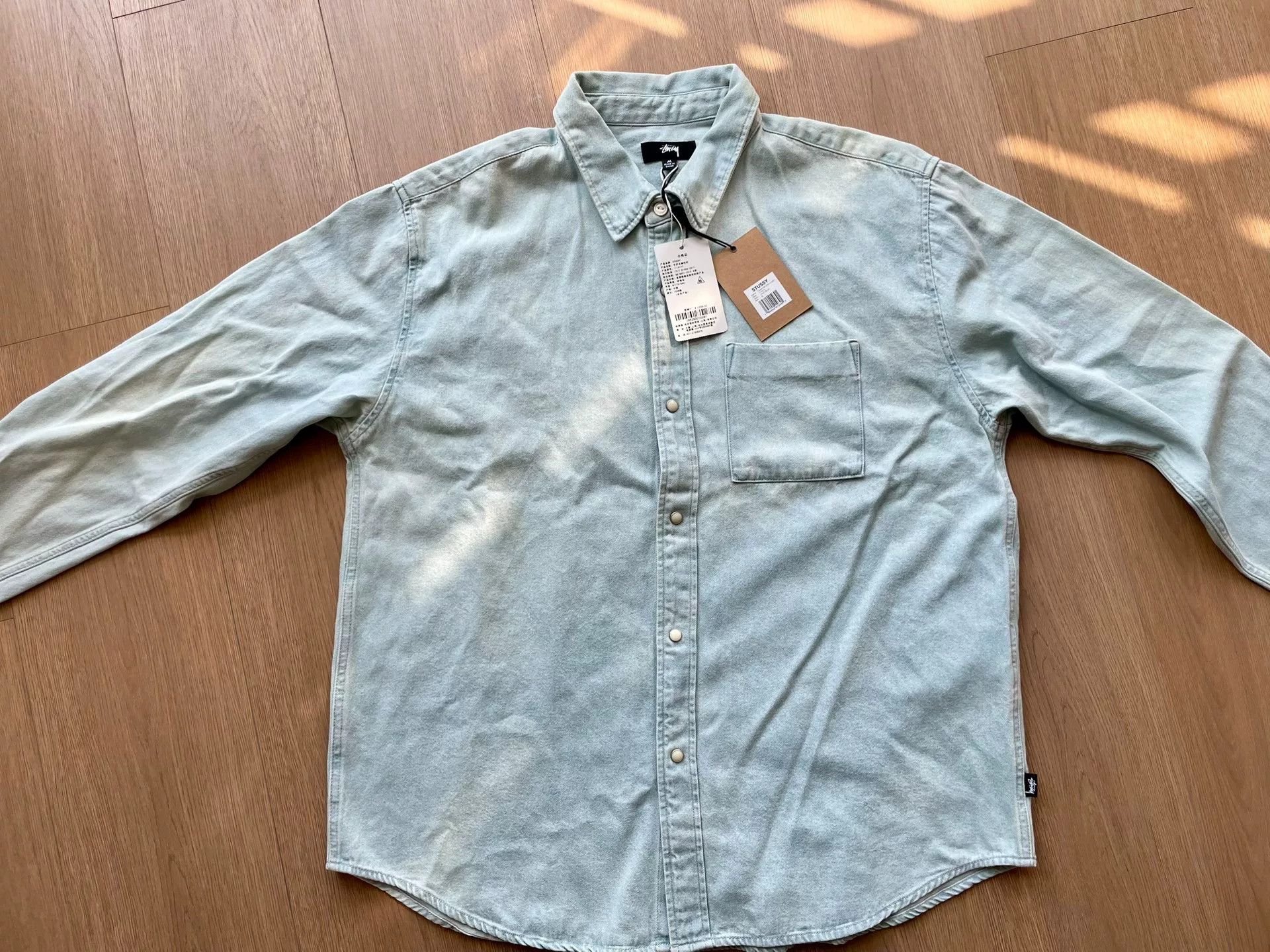 Stussy Stussy Embroidered Flower Denim Shirt Size US M / EU 48-50 / 2 - 2 Thumbnail