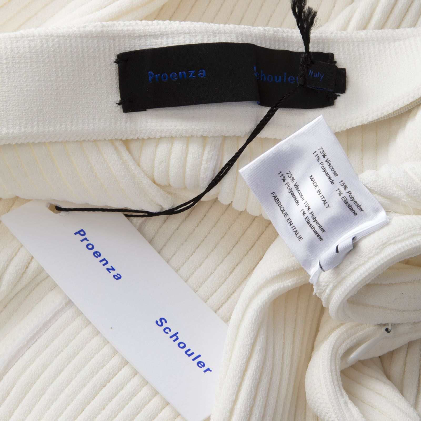 Proenza Schouler White Chunky Rib Knit Culottes Size 30" / US 8 / IT 44 - 4 Thumbnail