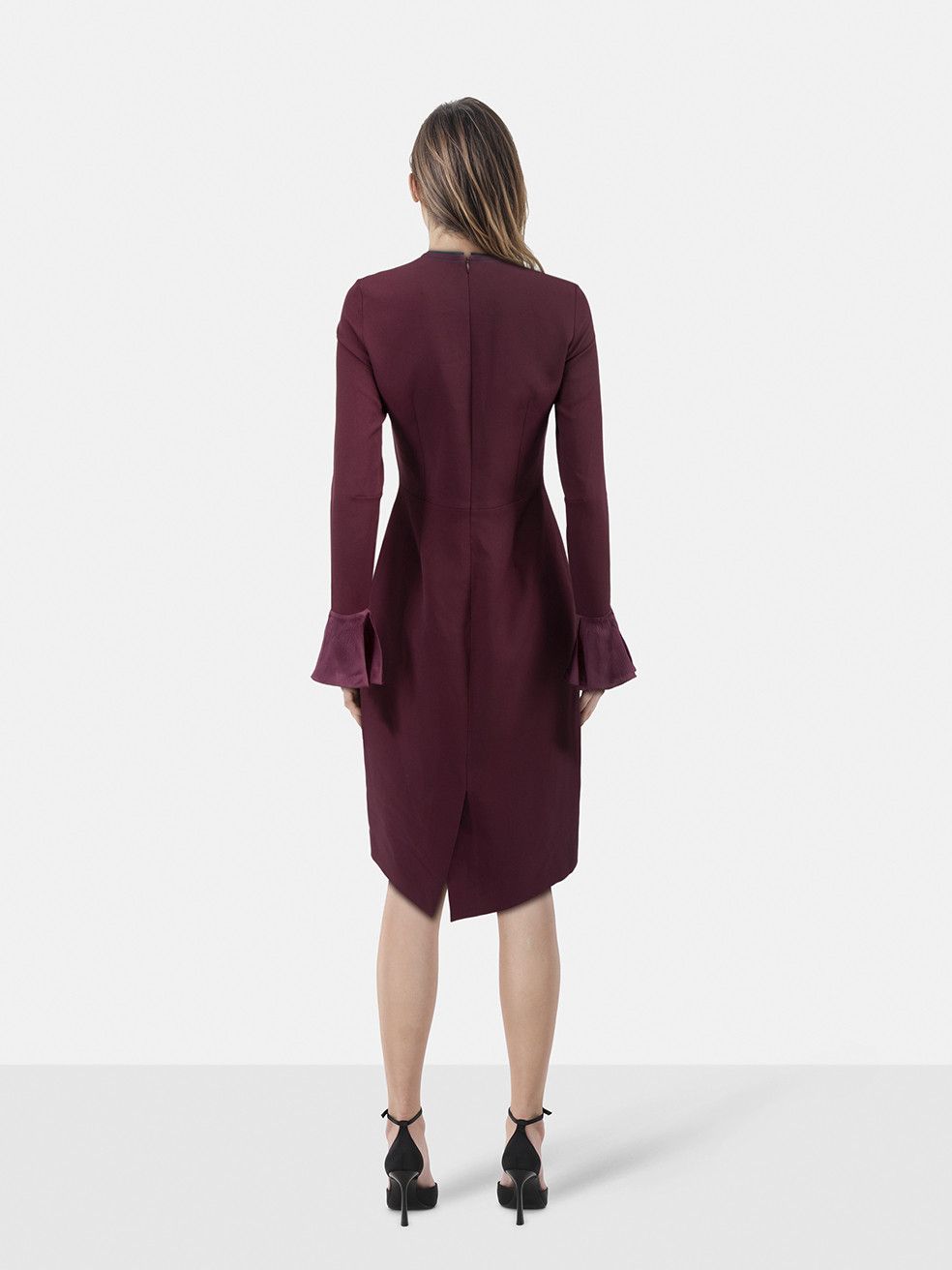 ROKSANDA Burgundy Bodycon Midi Dress Size M / US 6-8 / IT 42-44 - 2 Thumbnail