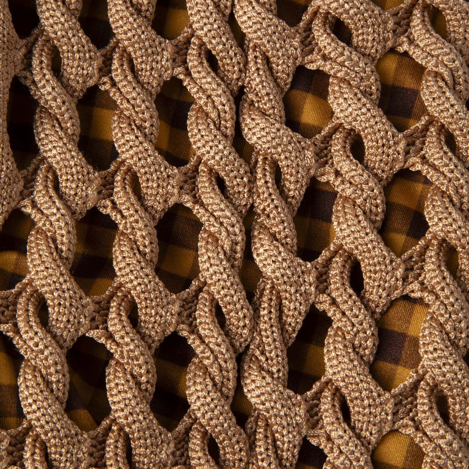 Fendi Brown Knit Gingham Lined Midi Skirt Size 26" / US 2 / IT 38 - 3 Thumbnail