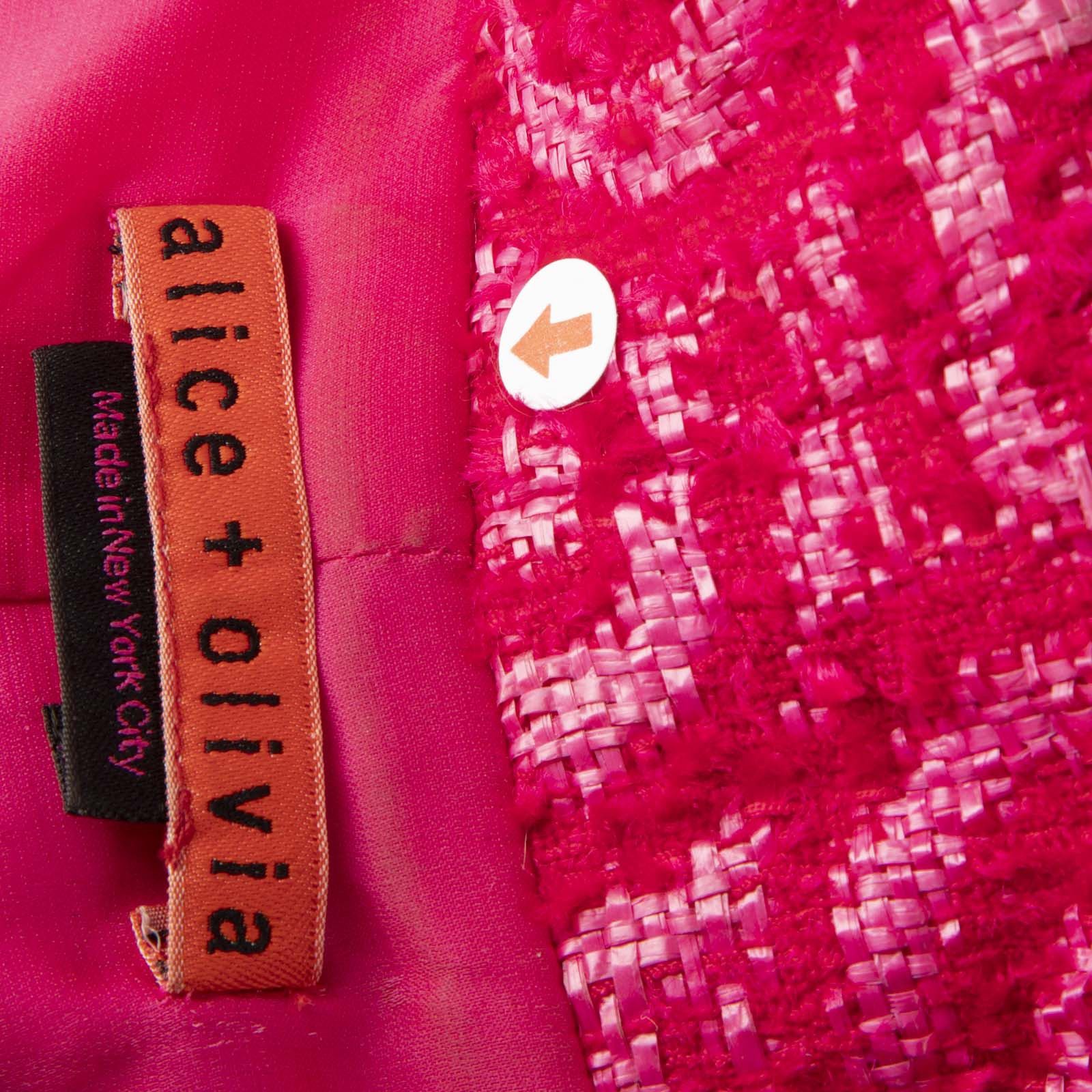 Alice + Olivia Pink Swirl Pattern Jacket Size L / US 10 / IT 46 - 10 Thumbnail
