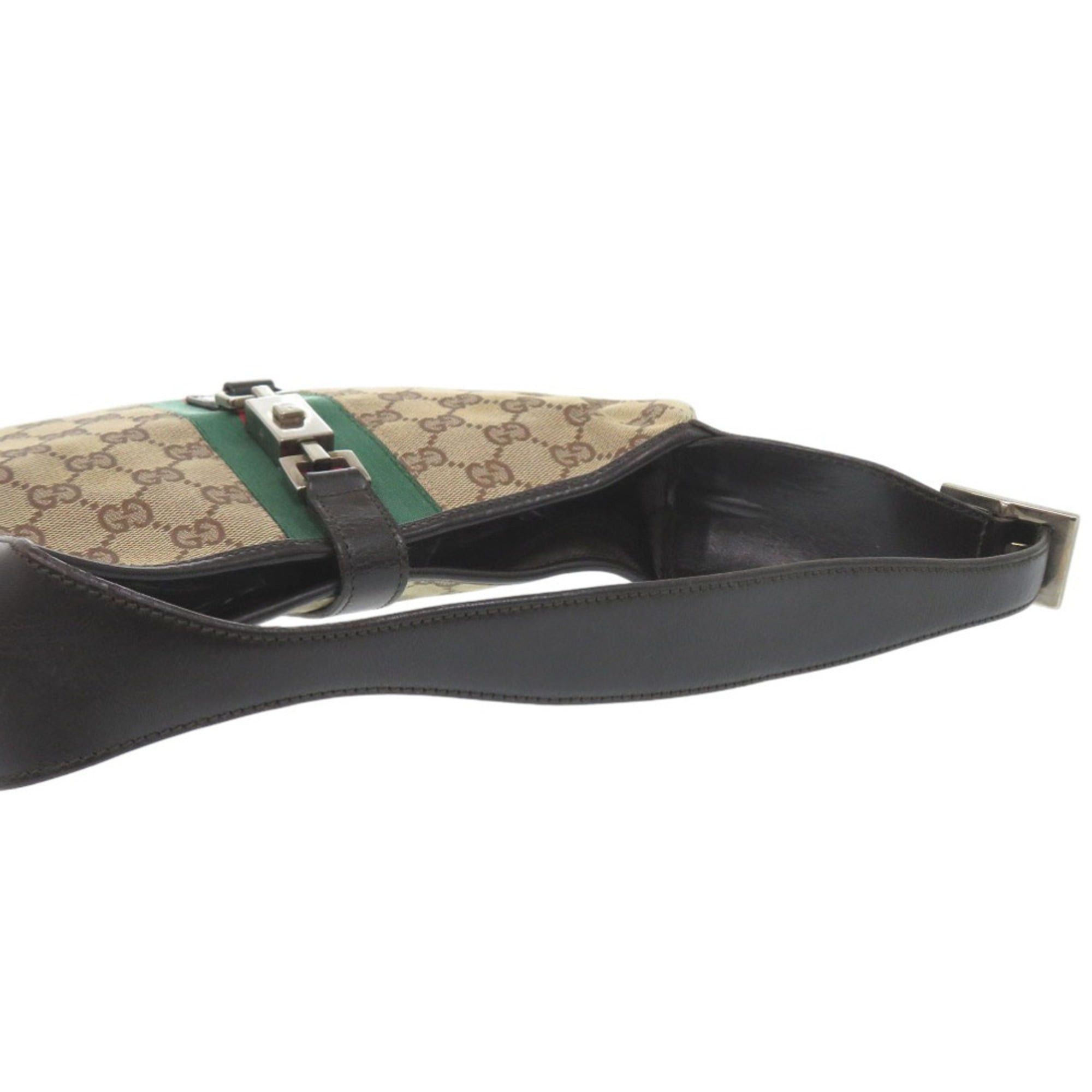 Gucci Gucci Jackie Line Shoulder Bag 001 3306 3444 GG Canvas Leather Beige 1624 Size ONE SIZE - 5 Thumbnail