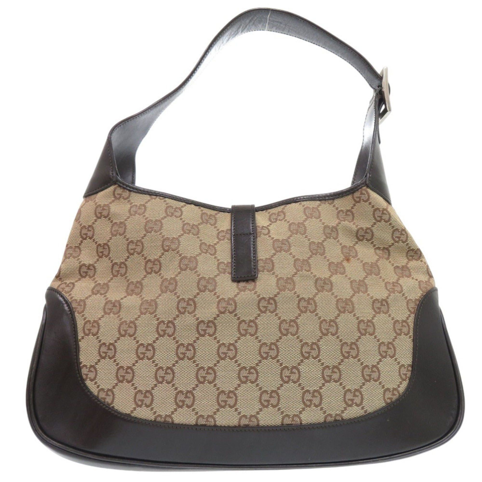 Gucci Gucci Jackie Line Shoulder Bag 001 3306 3444 GG Canvas Leather Beige 1624 Size ONE SIZE - 2 Thumbnail