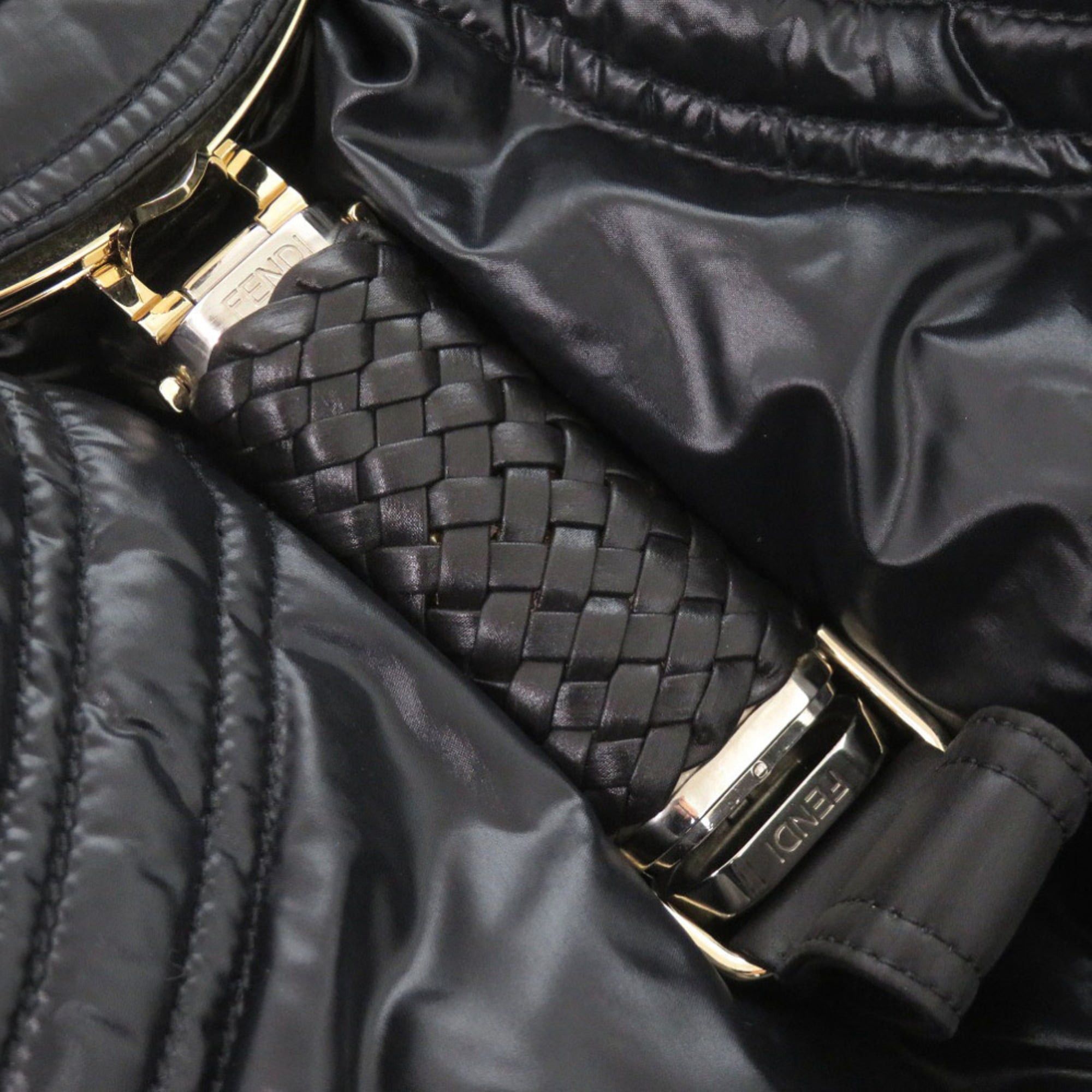 Fendi Excellent condition Fendi x Moncler Spy Bag, nylon and leather, black handbag, item number 0849 Size ONE SIZE - 7 Thumbnail