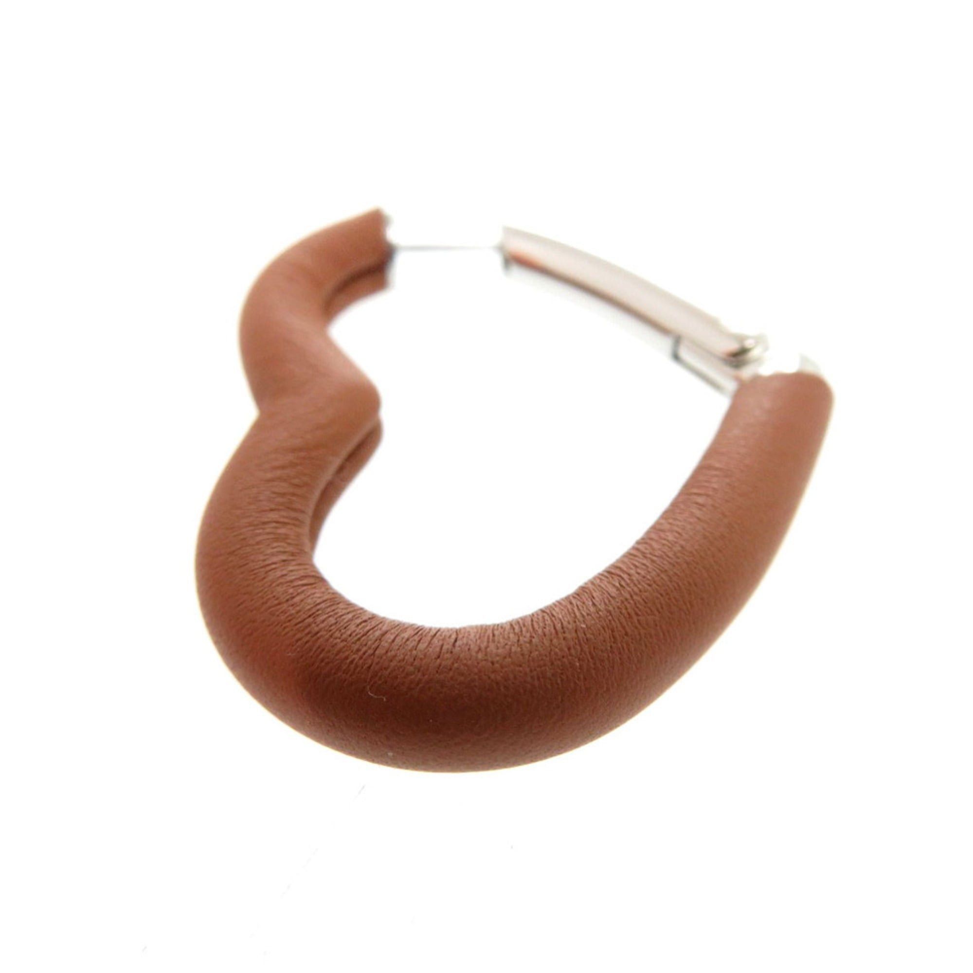 Hermes Hermes Like new Hermès Au Coeur du Faubourg COEUR DU FAUBOURG 500243FKAU earrings in Swift leather, palladium gold, 1401 Size ONE SIZE - 5 Thumbnail