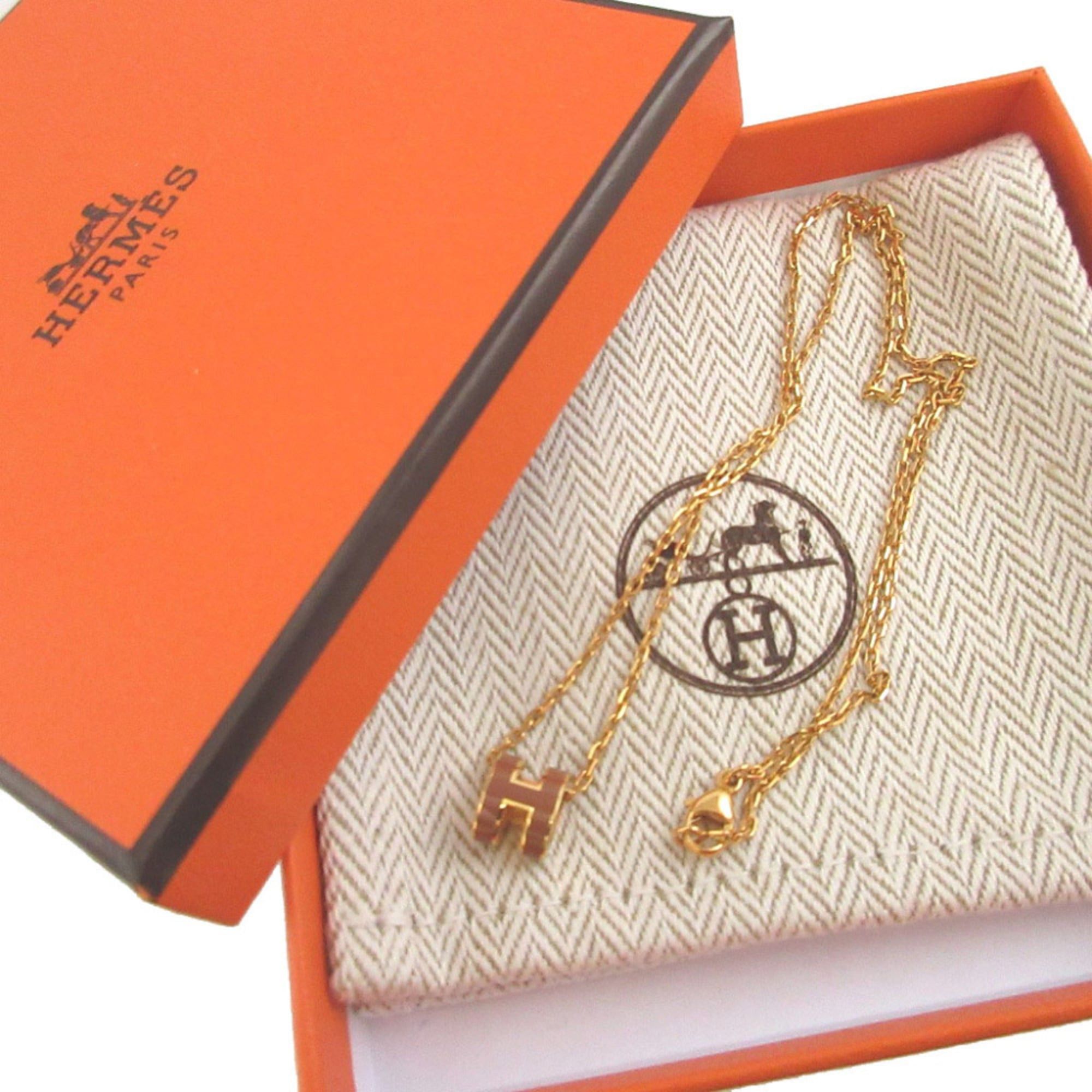 Hermes Like new Hermes Pop Ash Mini Metal New Gold Necklace 0508 Size ONE SIZE - 2 Thumbnail