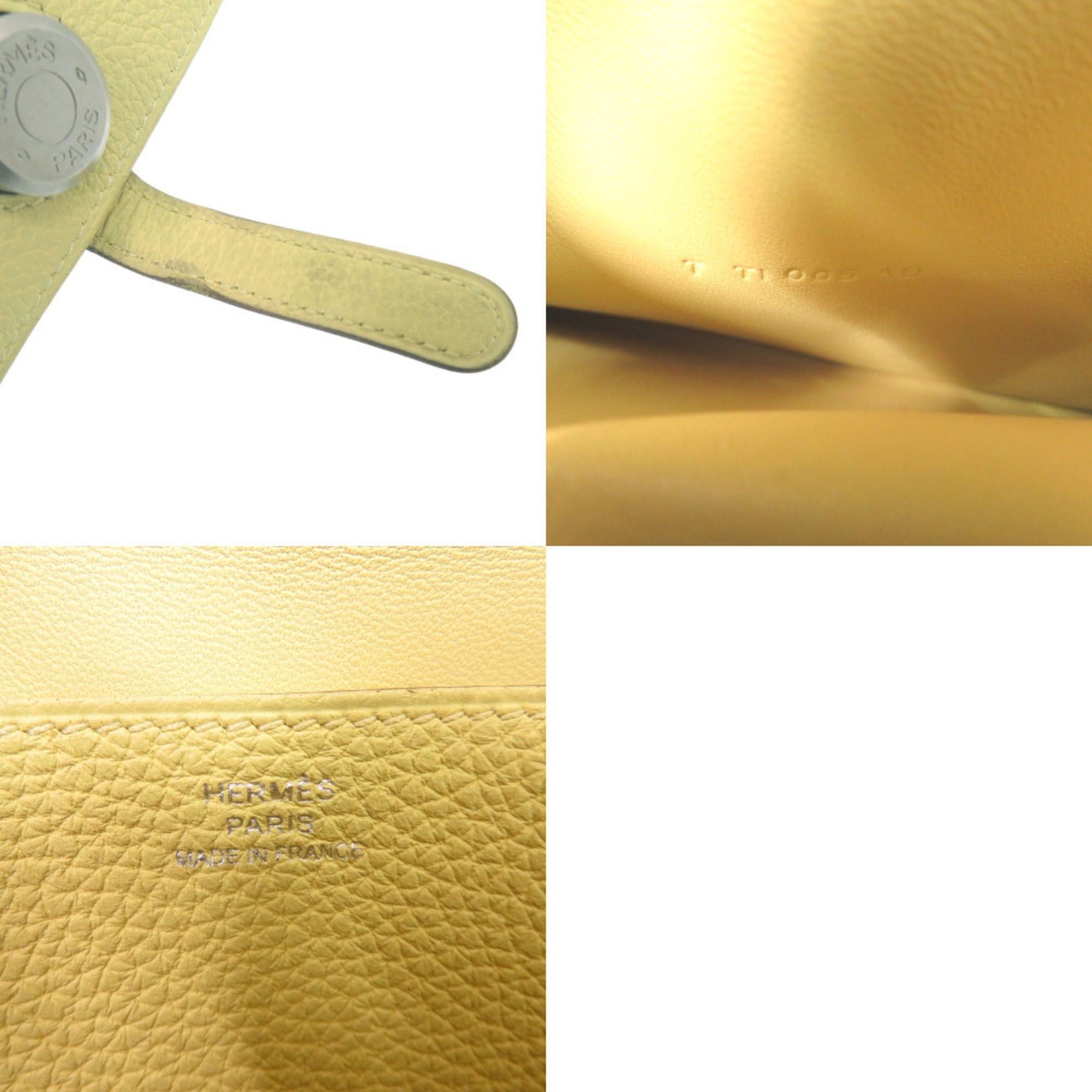 Hermes Hermes Excellent condition Hermès Dogon Long Wallet, Togo Jaune Poussin, T stamp, 1041 Size ONE SIZE - 10 Thumbnail