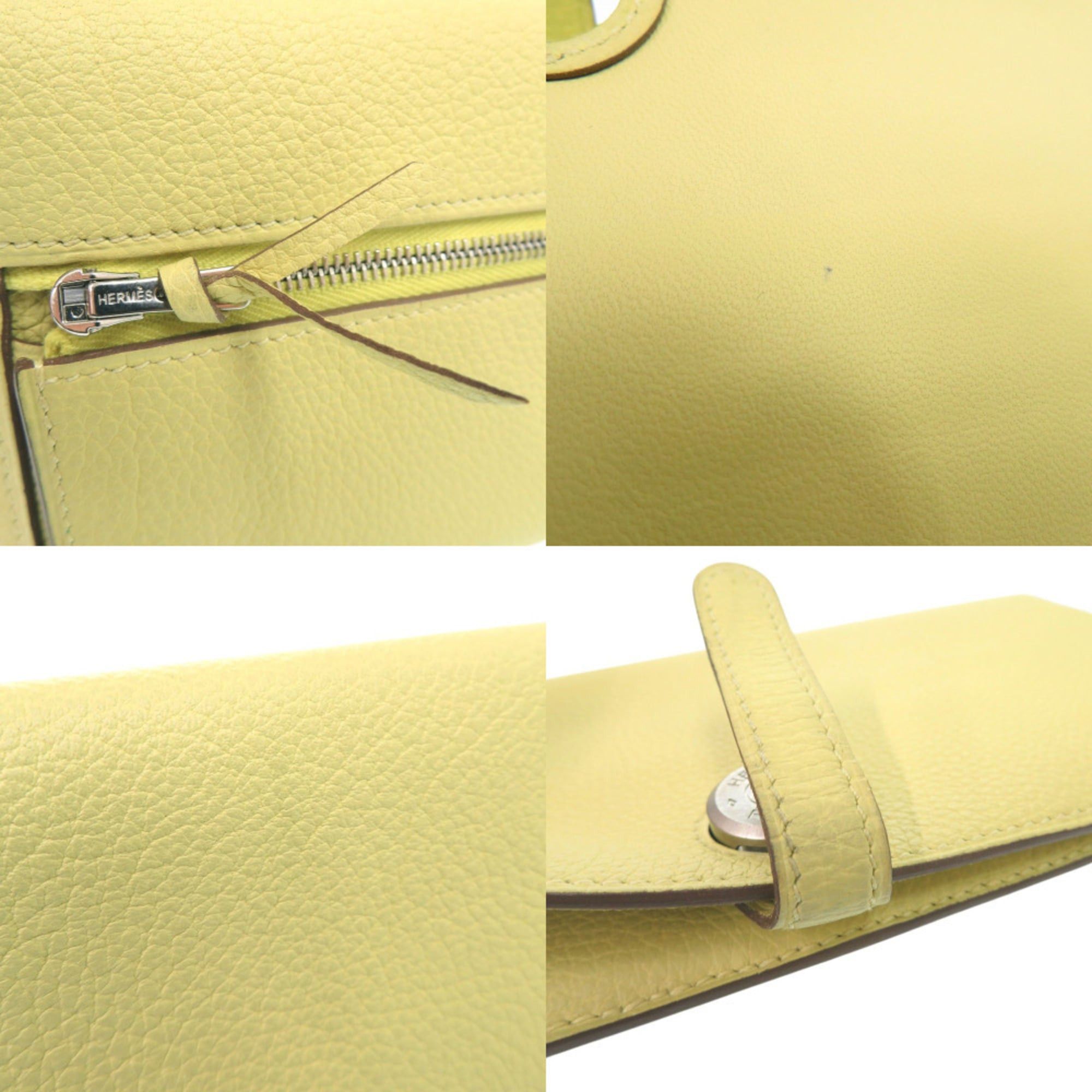Hermes Hermes Excellent condition Hermès Dogon Long Wallet, Togo Jaune Poussin, T stamp, 1041 Size ONE SIZE - 9 Thumbnail