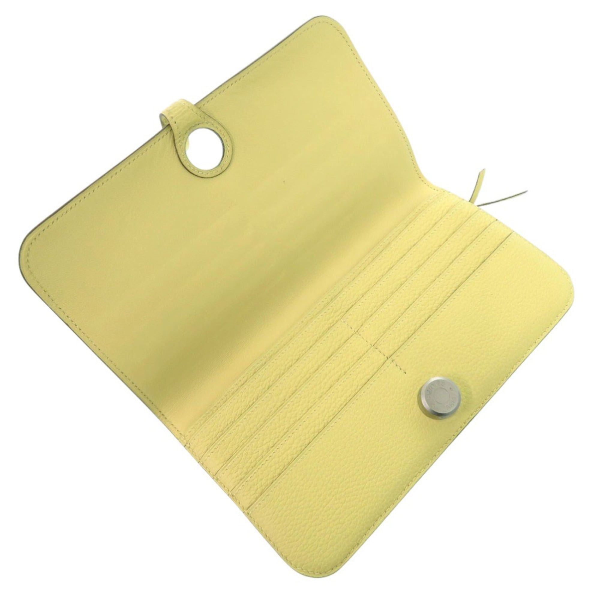 Hermes Hermes Excellent condition Hermès Dogon Long Wallet, Togo Jaune Poussin, T stamp, 1041 Size ONE SIZE - 3 Thumbnail
