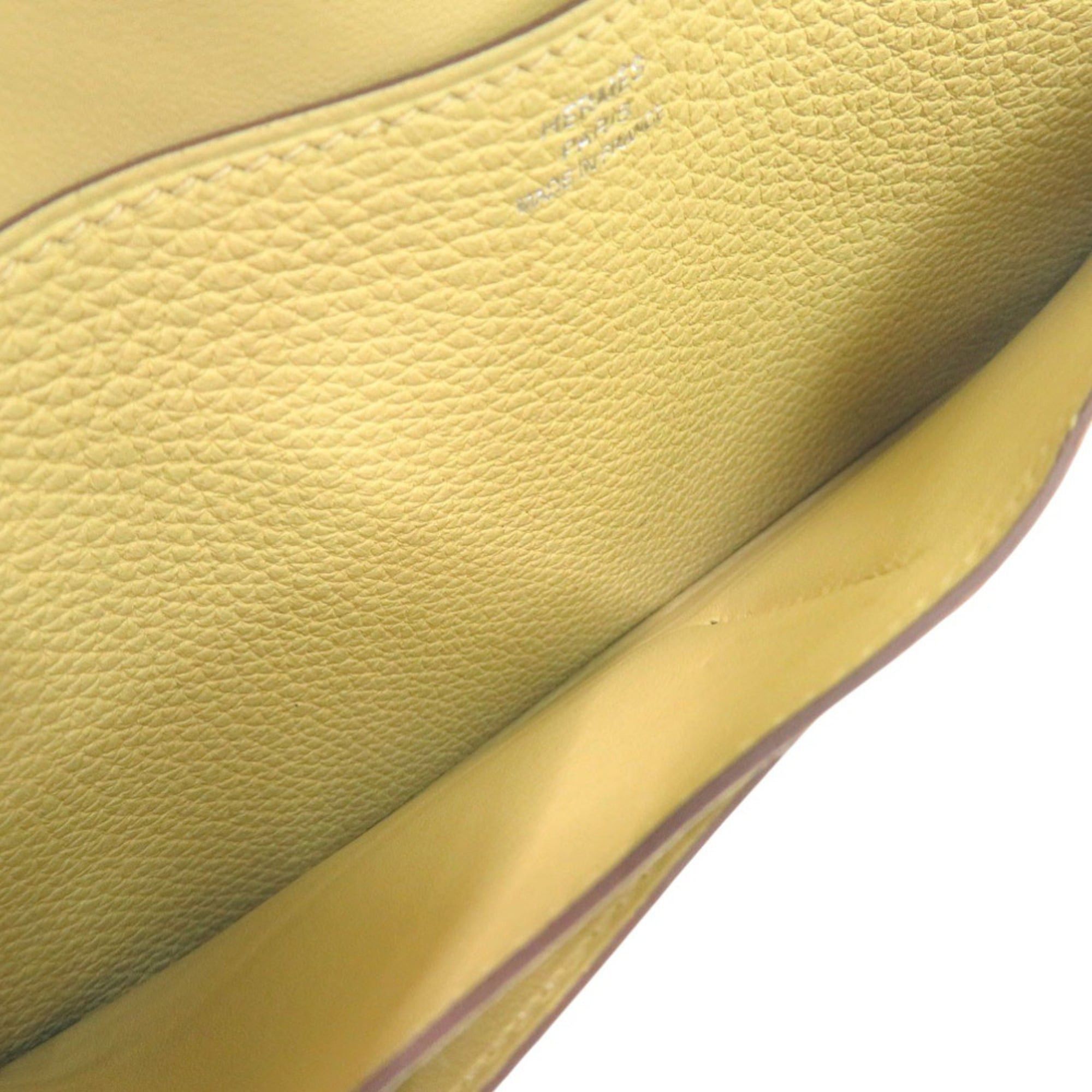 Hermes Hermes Excellent condition Hermès Dogon Long Wallet, Togo Jaune Poussin, T stamp, 1041 Size ONE SIZE - 5 Thumbnail