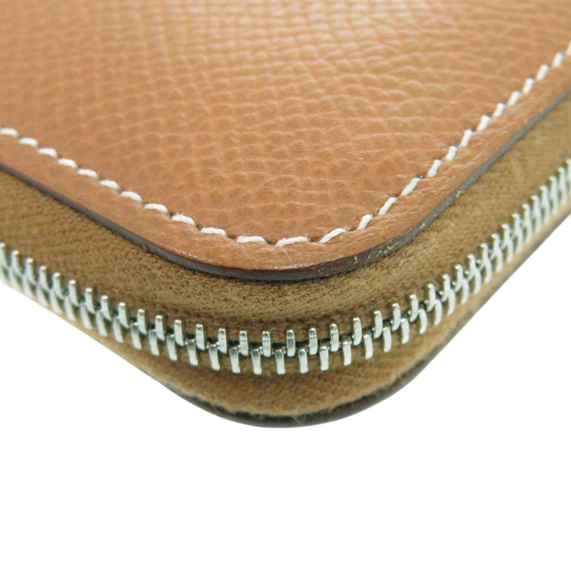 Hermes Hermes Hermès Azap Compact Silkin Gold Round Wallet in Brown Leather with W Stamp, 1635 Size ONE SIZE - 8 Thumbnail