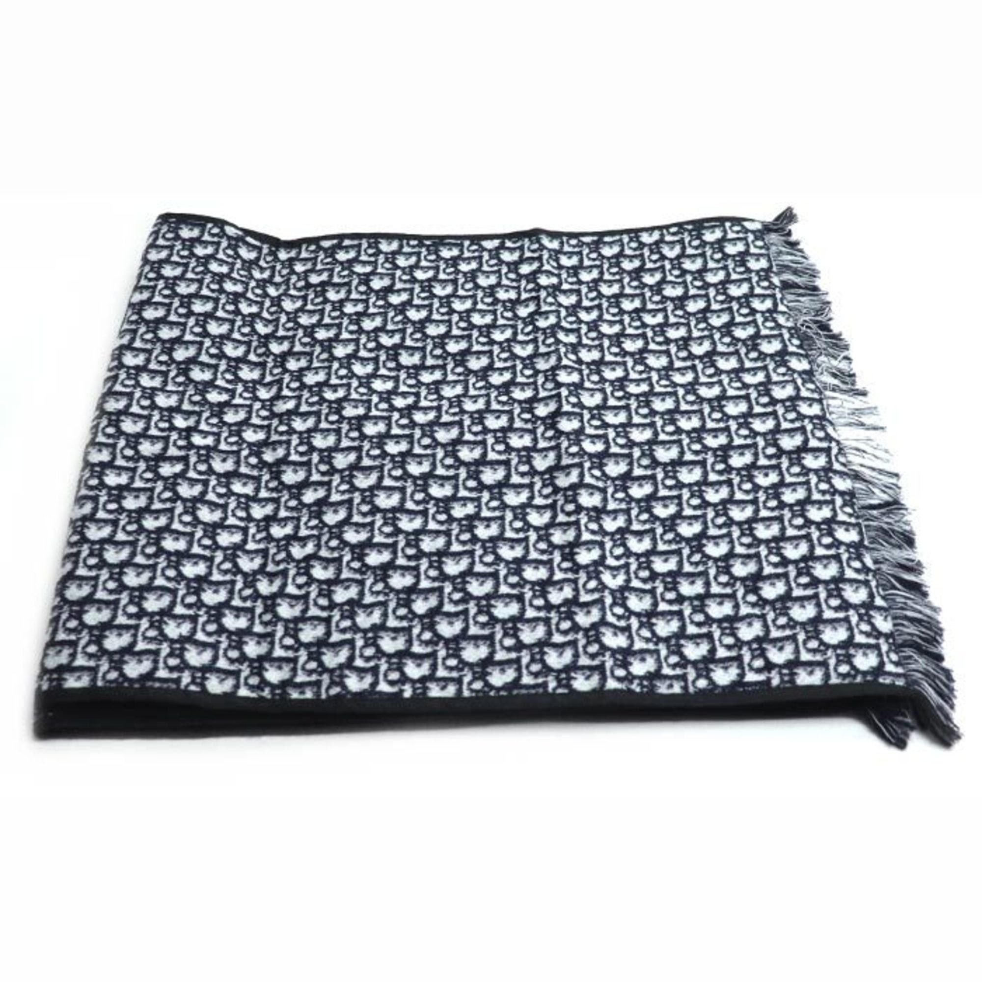 Dior Christian Dior Dior Logo Oblique Big Scarf, Navy, 31CDO301IXGS, Women's Size ONE SIZE - 4 Thumbnail