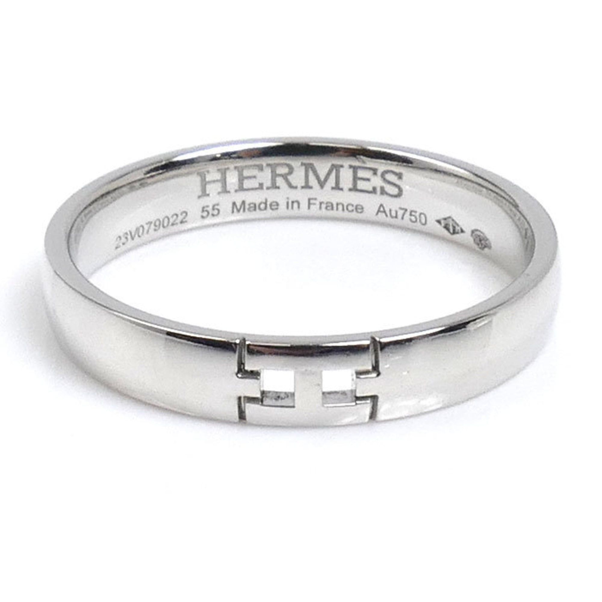 Hermes HERMES 18K White Gold Hercules Ring H119854B Size 14.5 (55mm, 3.6g) for Women Size ONE SIZE - 3 Thumbnail