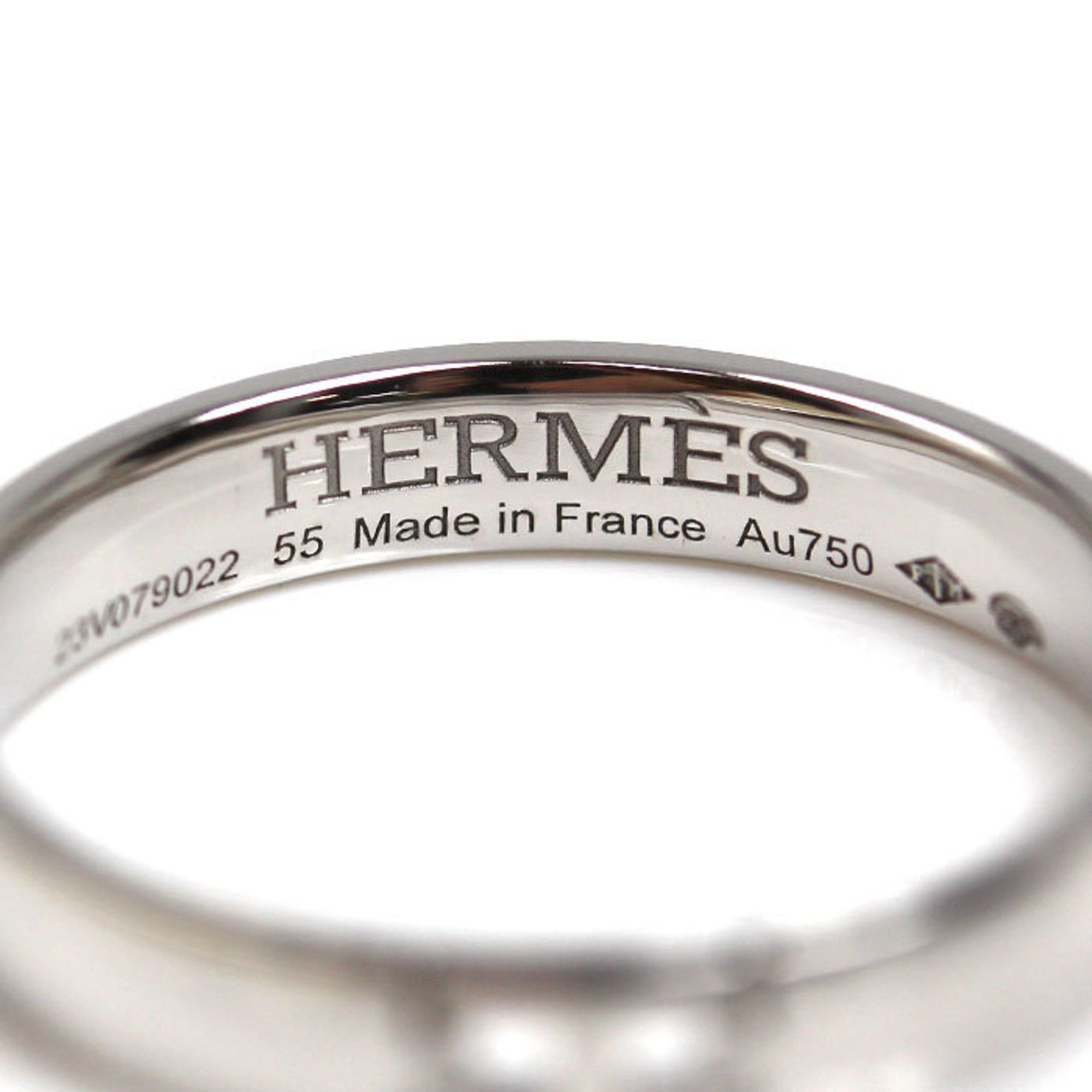 Hermes HERMES 18K White Gold Hercules Ring H119854B Size 14.5 (55mm, 3.6g) for Women Size ONE SIZE - 5 Thumbnail