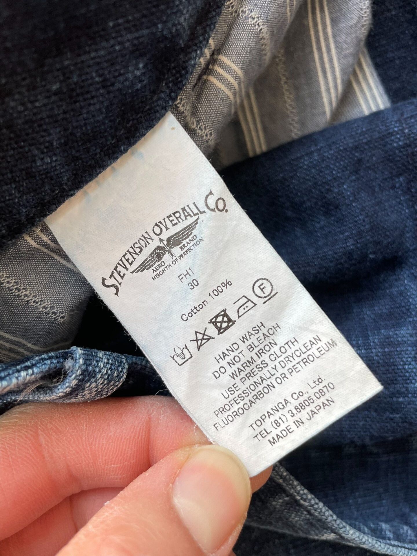 Stevenson Overall Co. Blue Dyed Vintage Work Pants Size US 30 / EU 46 - 6 Thumbnail