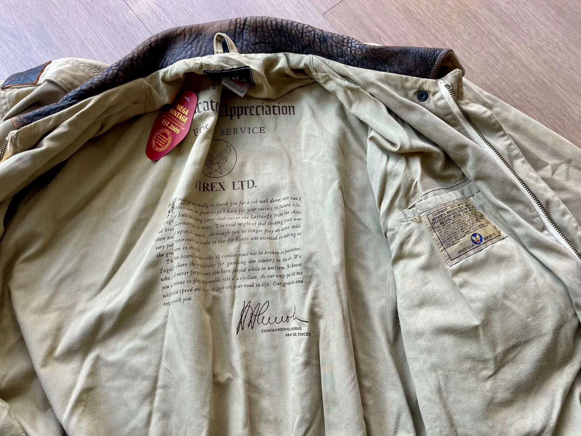 Avirex Avirex A-2 Vintage Flight Jacket XL Size US XL / EU 56 / 4 - 4 Thumbnail