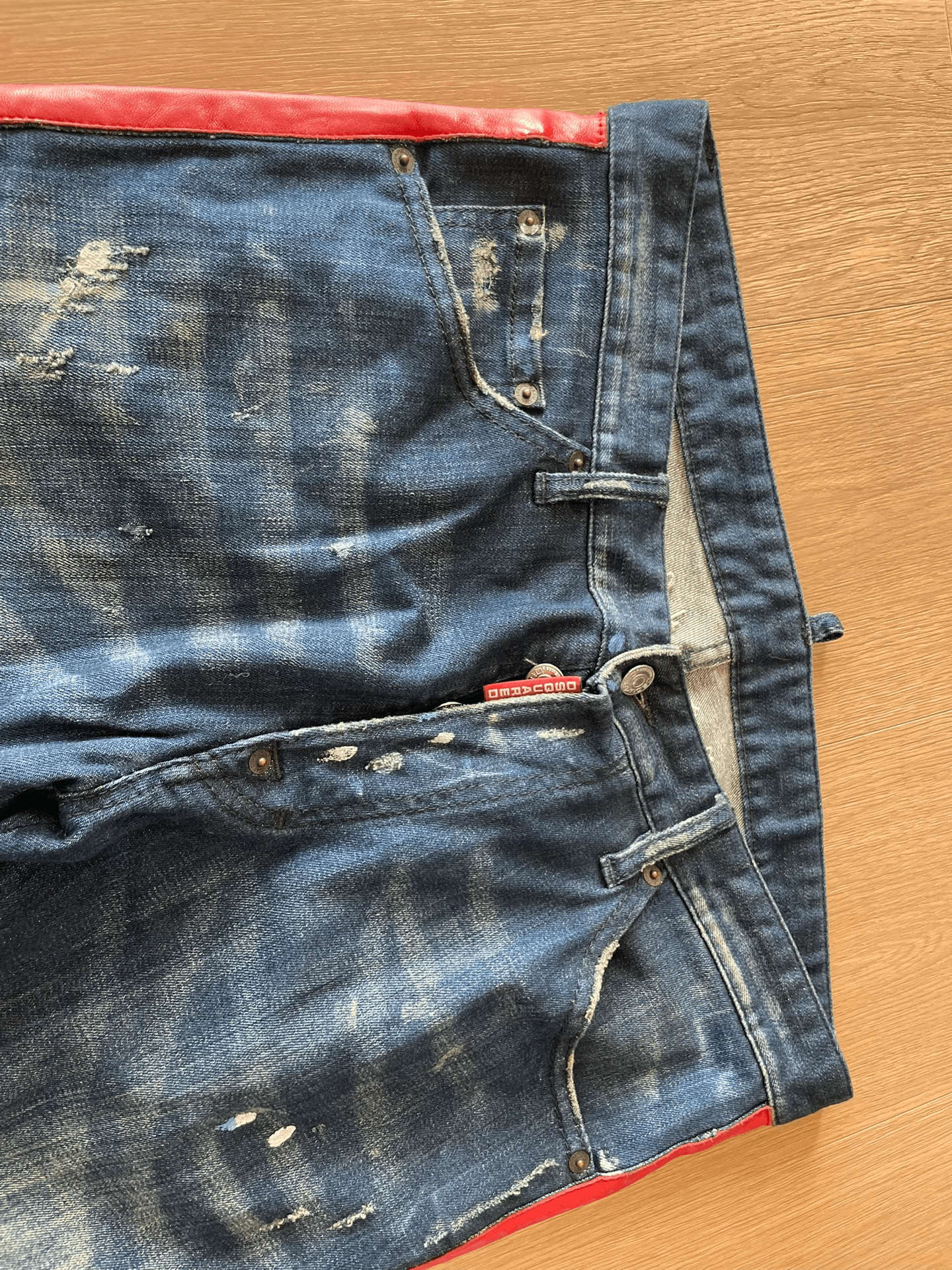 Dsquared2 Dsquared2 Red-Trimmed Denim Pants Size US 34 / EU 50 - 2 Thumbnail
