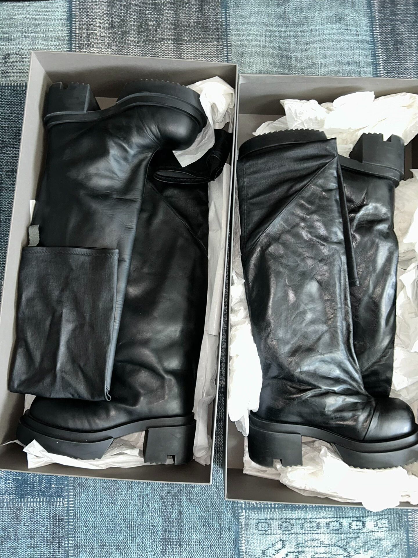 Rick Owens Rick Owens Luxor Flared Leather Boots Size US 9 / IT 39 - 6 Thumbnail