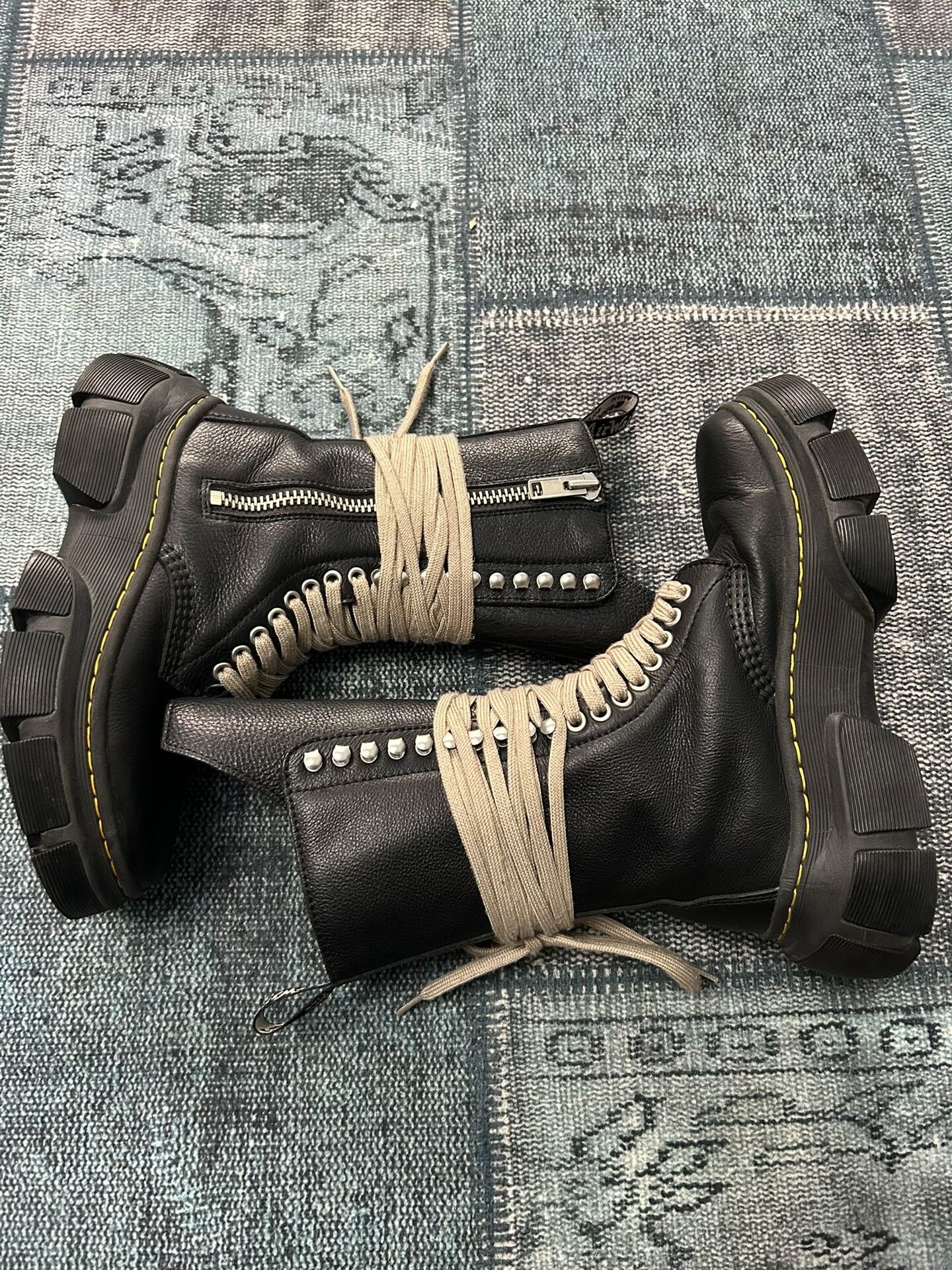 Rick Owens Drkshdw Rick Owens x Dr. Martens High Top Boots Size US 5 / EU 37 - 3 Thumbnail
