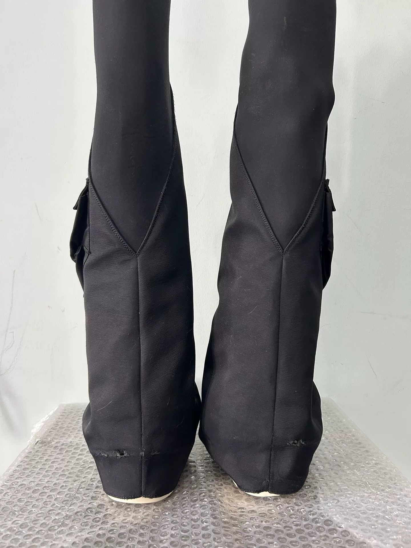 Rick Owens Rick Owens Black Pocket Knee-high Boots Size US 5 / EU 37 - 4 Thumbnail