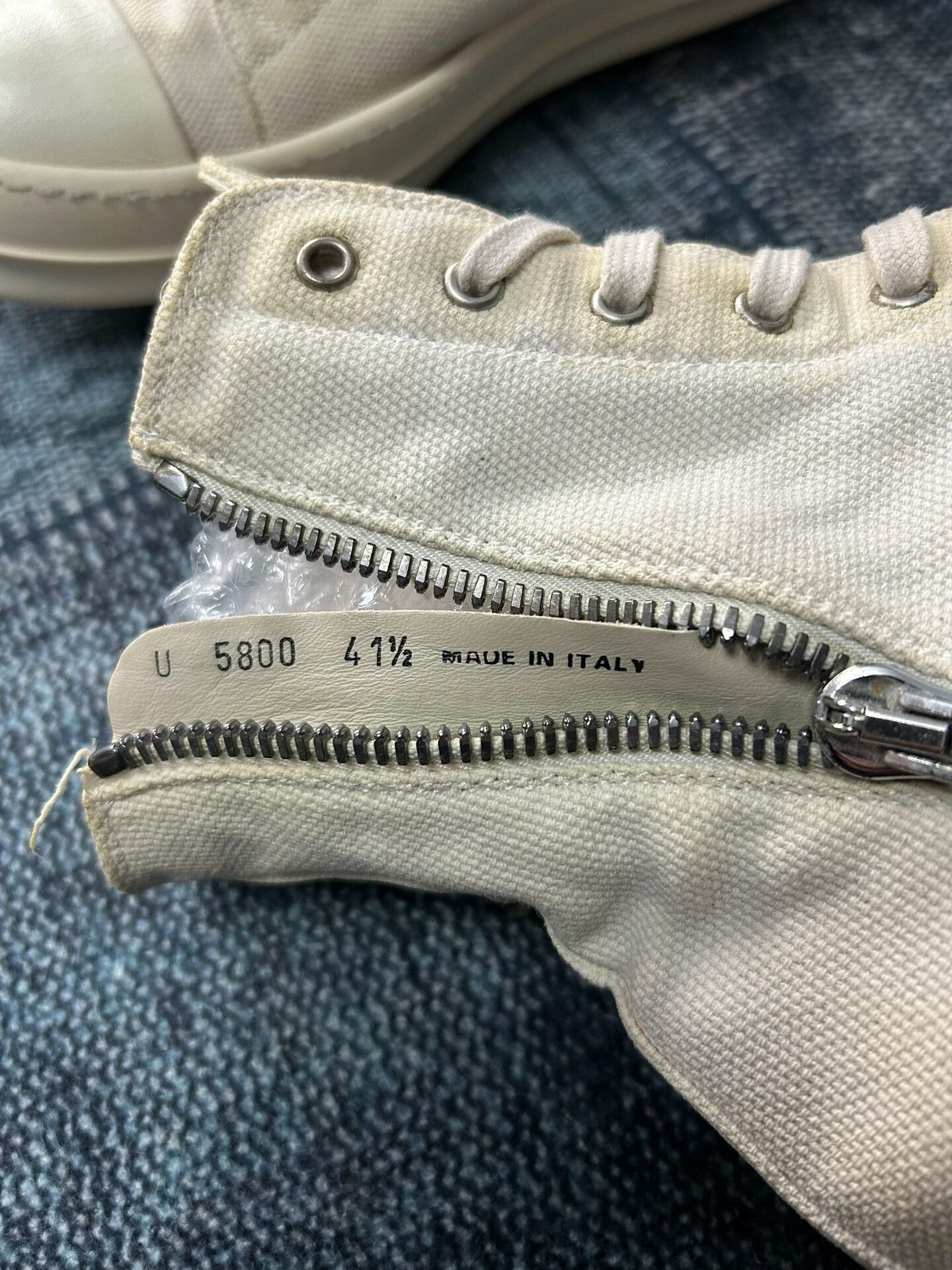 Rick Owens Rick Owens White Canvas Sneakers Size US 8.5 / EU 41-42 - 6 Thumbnail