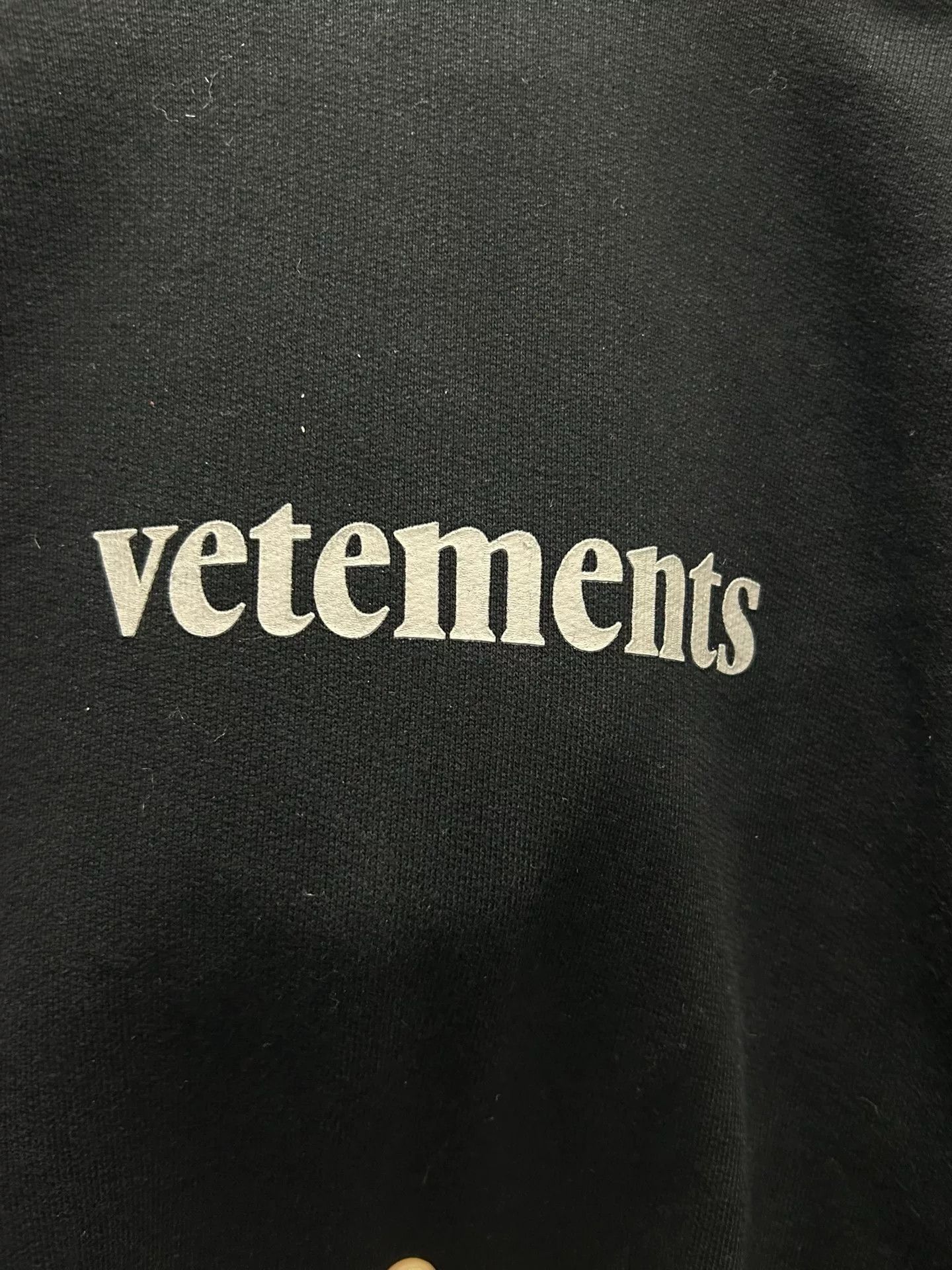 Vetements Vetements Logo Black Hoodie Size M Size US M / EU 48-50 / 2 - 4 Thumbnail