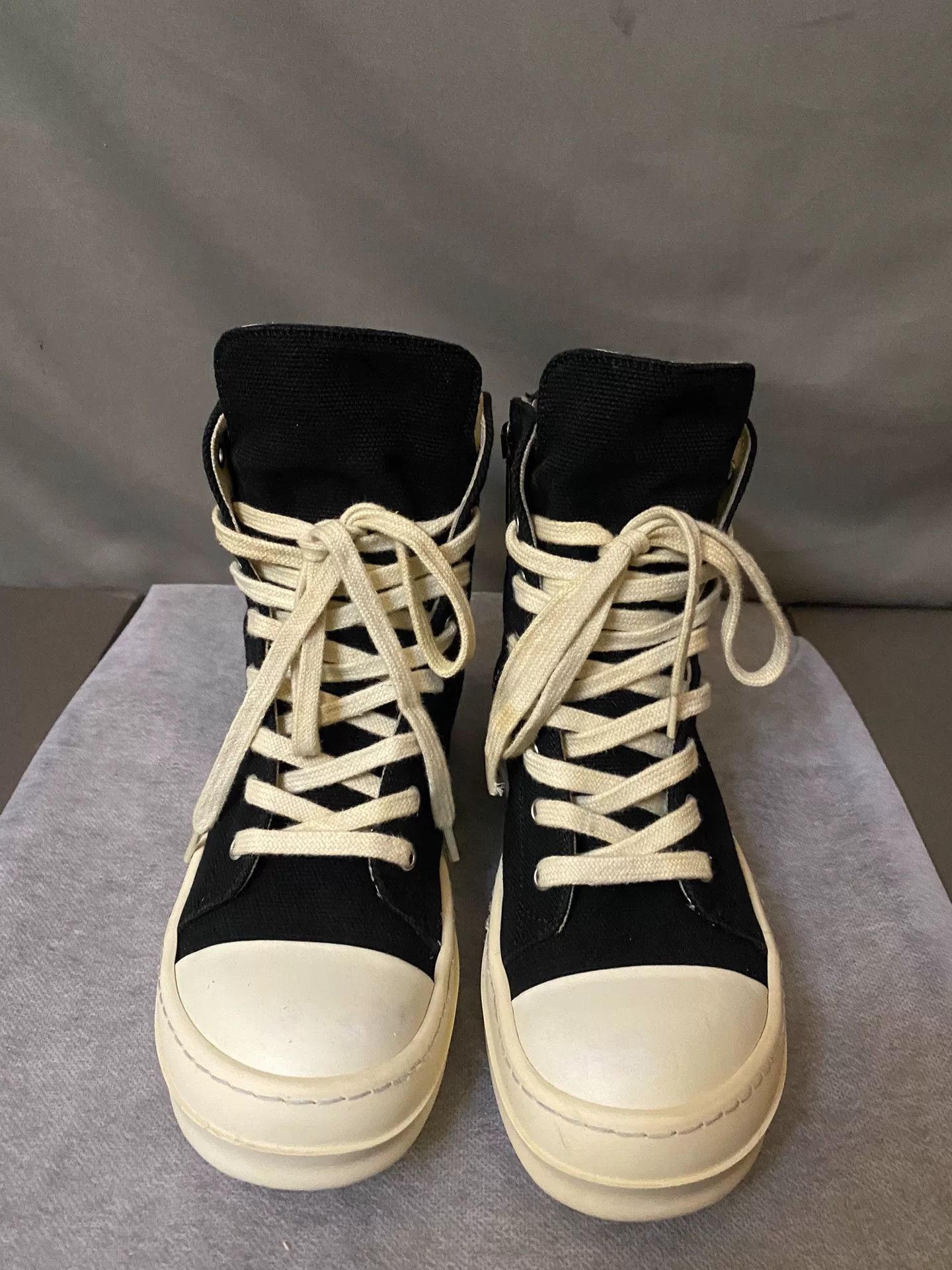 Rick Owens Rick Owens Black Converse Style Sneakers Size US 6.5 / EU 39-40 - 2 Thumbnail