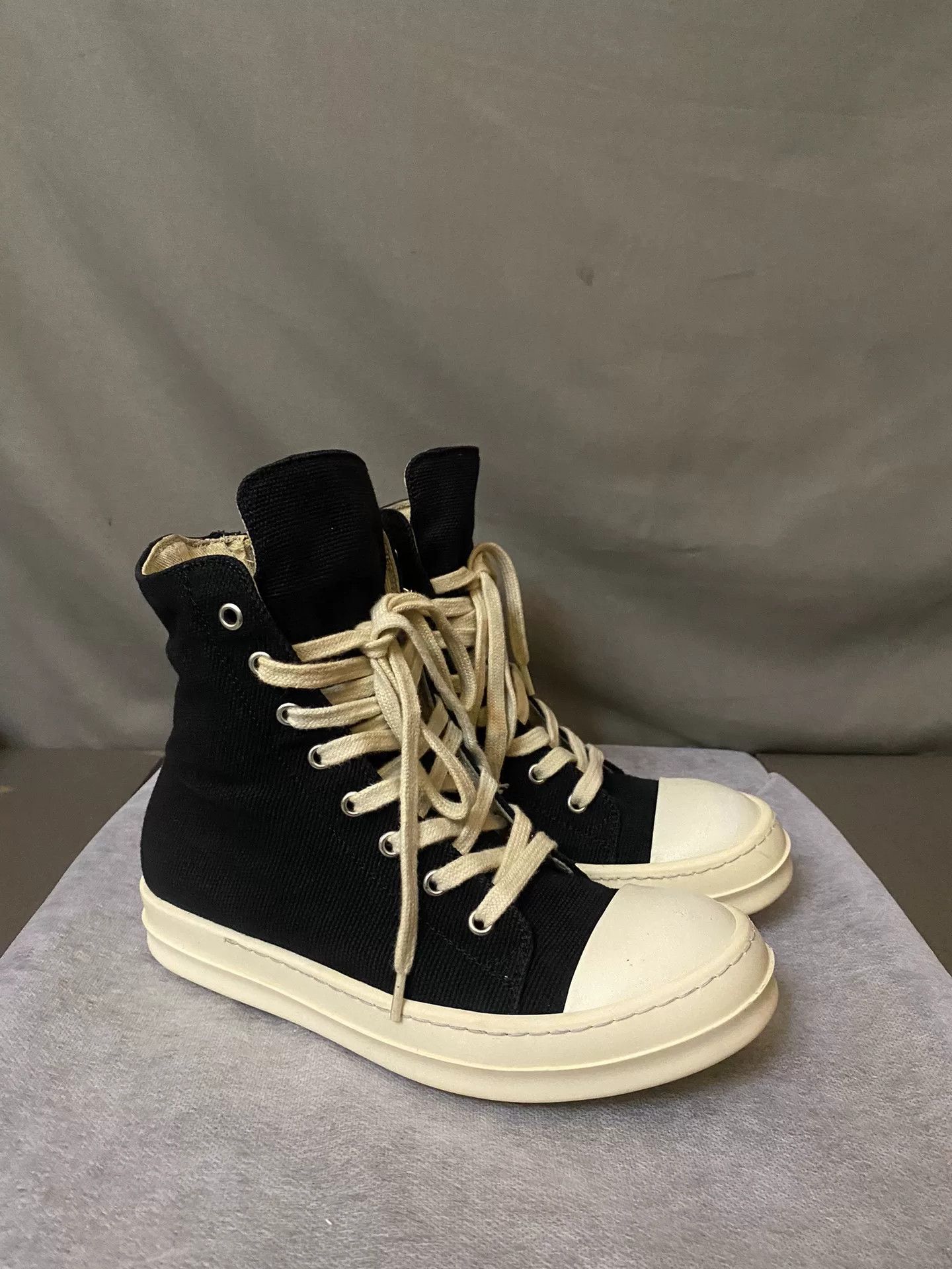 Rick Owens Rick Owens Black Converse Style Sneakers Size US 6.5 / EU 39-40 - 3 Thumbnail
