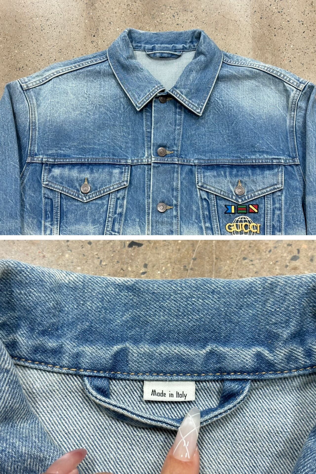 Gucci Gucci Vintage Logo Denim Jacket Size US M / EU 48-50 / 2 - 5 Thumbnail