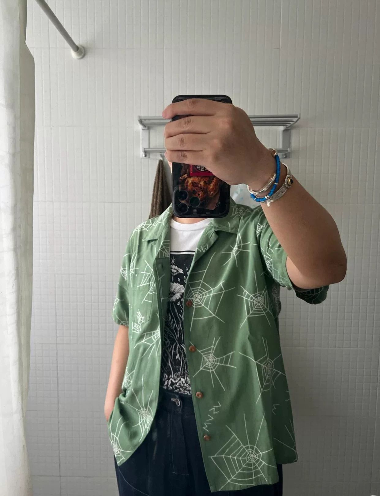 Visvim Visvim Free Edge Shirt Green Silk Size US L / EU 52-54 / 3 - 2 Thumbnail