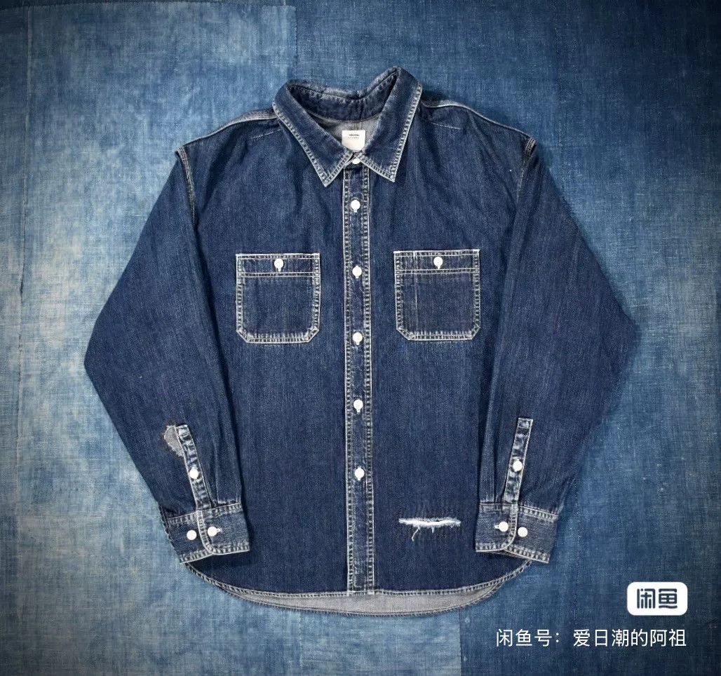 Visvim Visvim Lumber Shirt Dark Indigo Denim Size US L / EU 52-54 / 3 - 2 Thumbnail