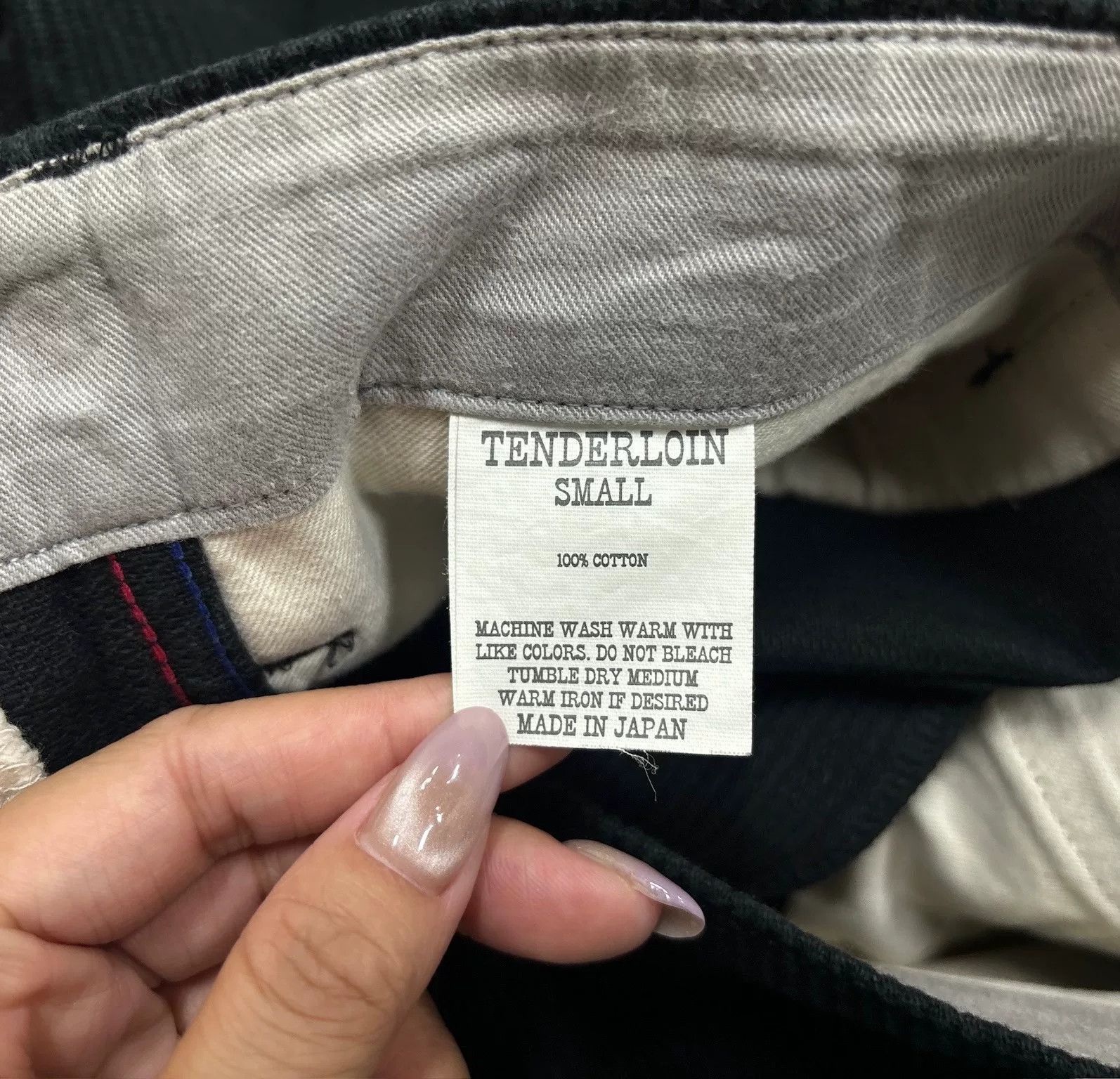 Tenderloin Vintage Black Corduroy Cargo Shorts Size US 26 / EU 42 - 8 Thumbnail