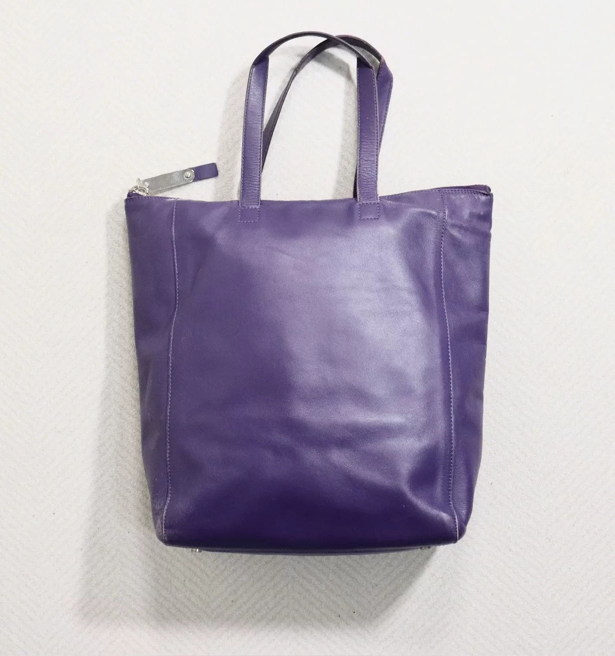 Maison Margiela Maison Margiela Purple Leather Tote Bag Size ONE SIZE - 6 Thumbnail