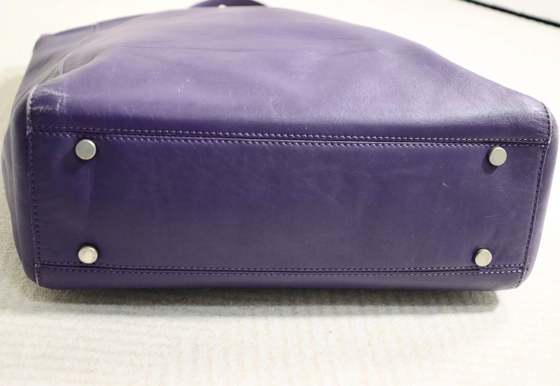 Maison Margiela Maison Margiela Purple Leather Tote Bag Size ONE SIZE - 8 Thumbnail