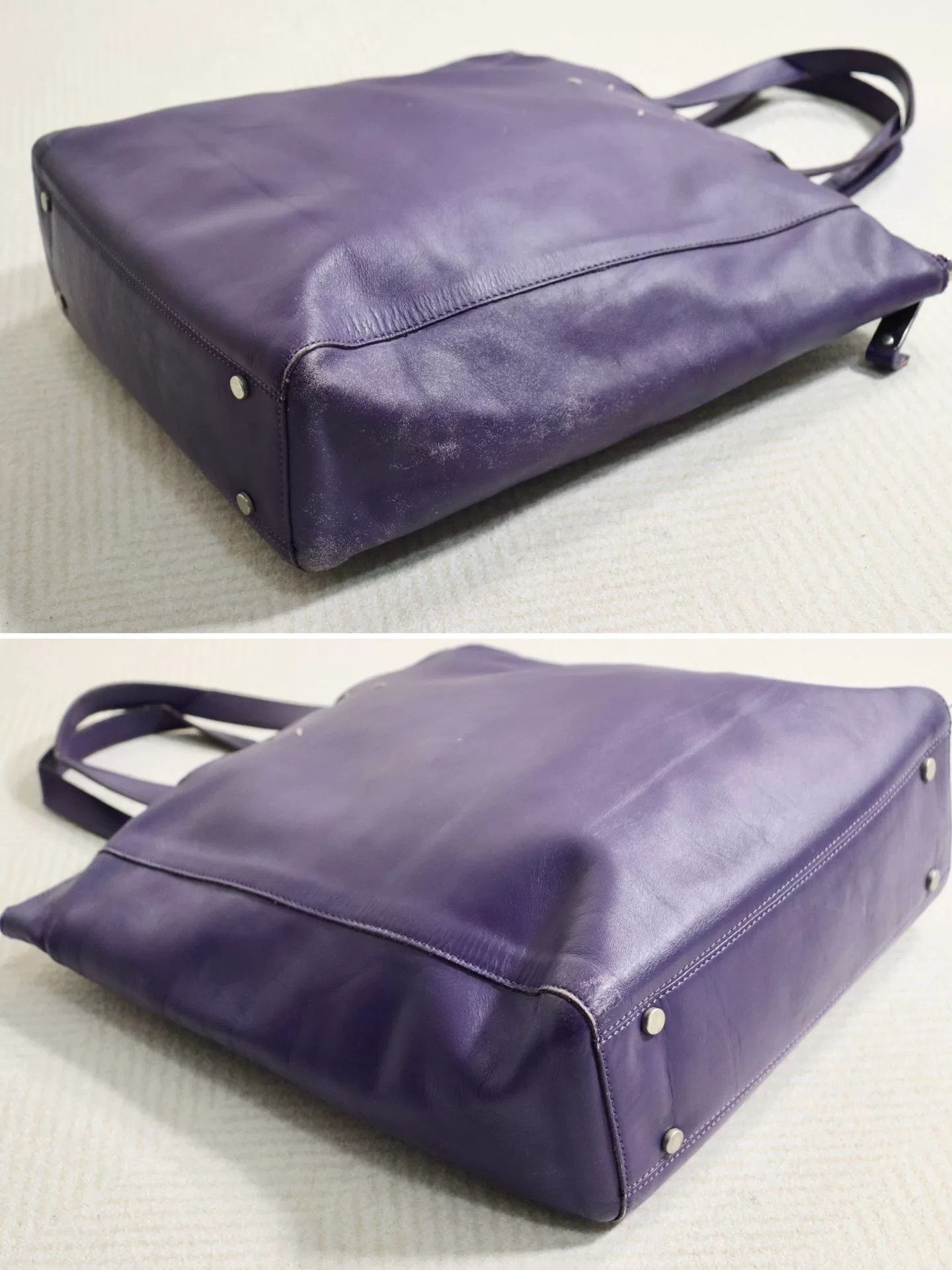 Maison Margiela Maison Margiela Purple Leather Tote Bag Size ONE SIZE - 7 Thumbnail