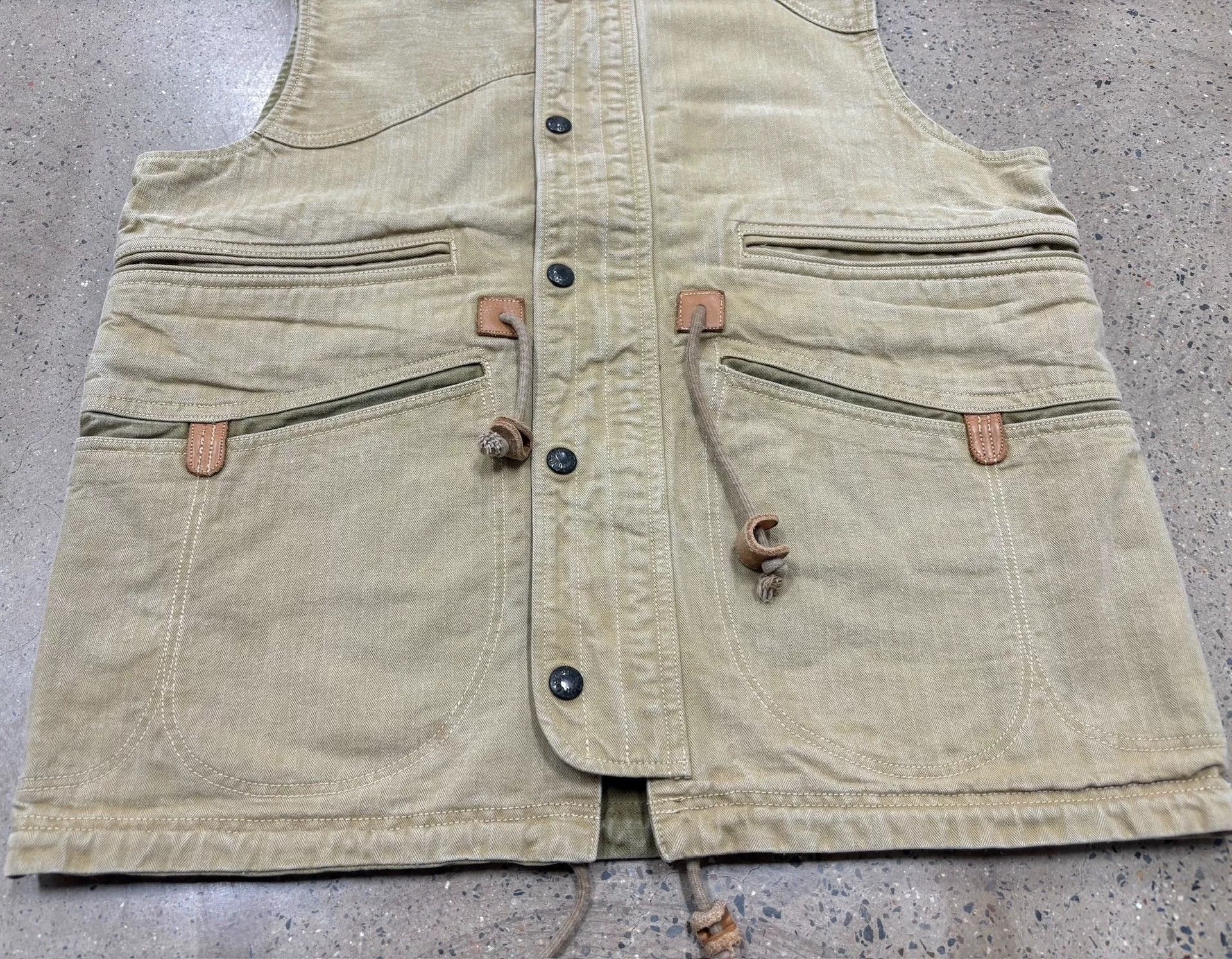 COLIMBO Vintage Washed Vest with Hood Size US M / EU 48-50 / 2 - 6 Thumbnail