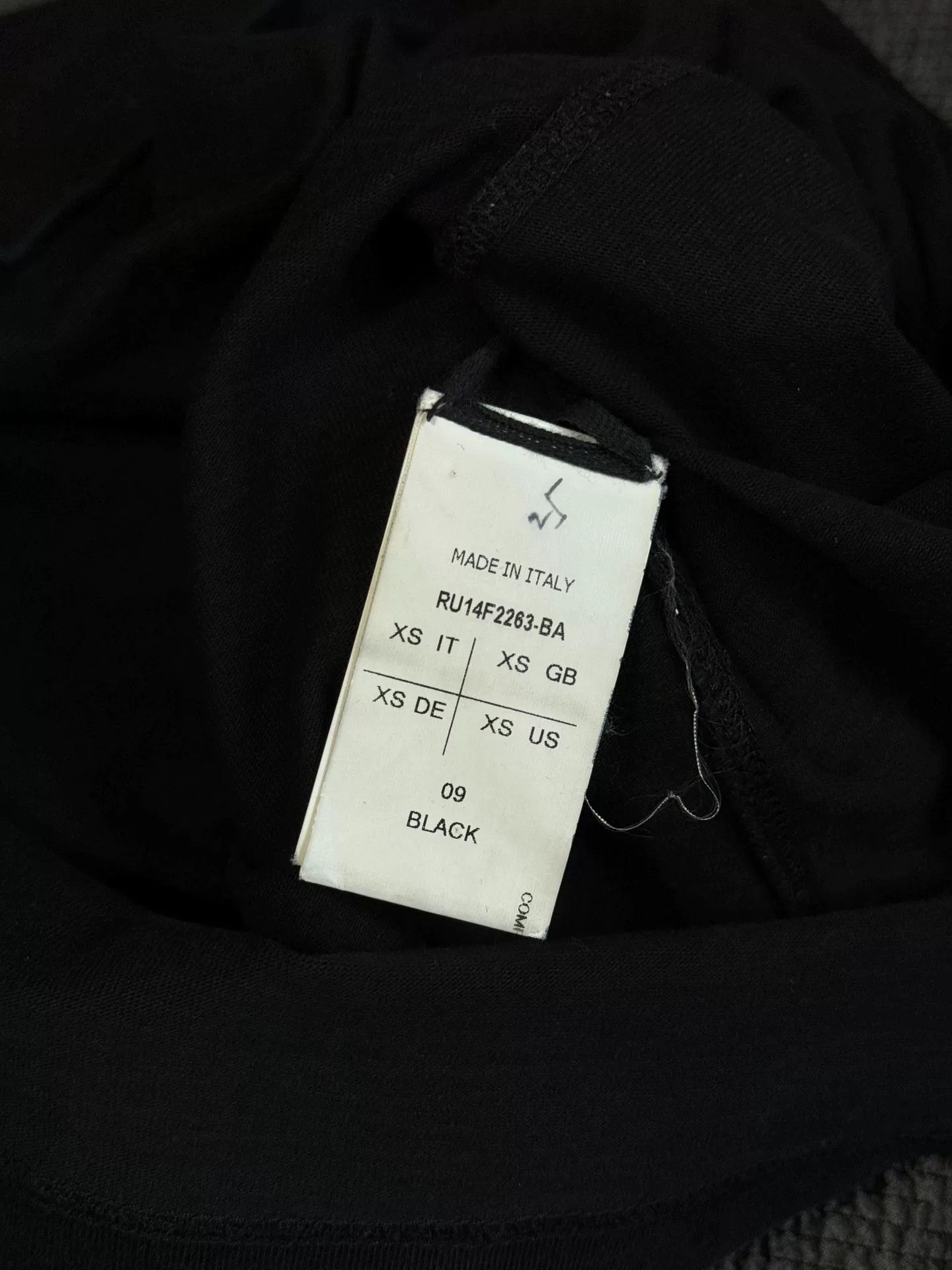 Rick Owens Rick Owens Black Long Sleeve Tee Size US XS / EU 42 / 0 - 6 Thumbnail
