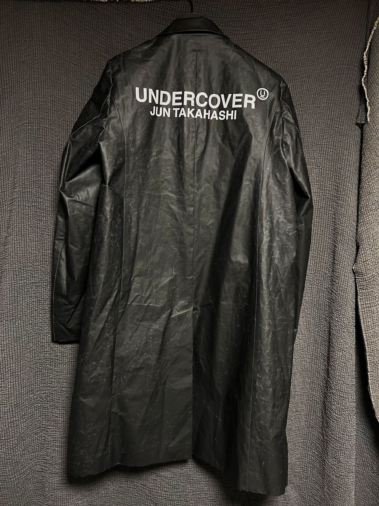Undercover UNDERCOVER Black Wrinkled Logo Coat Size US M / EU 48-50 / 2 - 2 Thumbnail