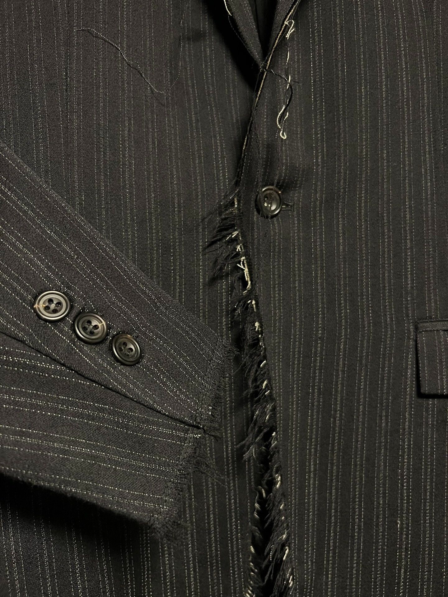 The Viridi-anne Viridi Anne Striped Blazer with Distress Size US S / EU 44-46 / 1 - 3 Thumbnail