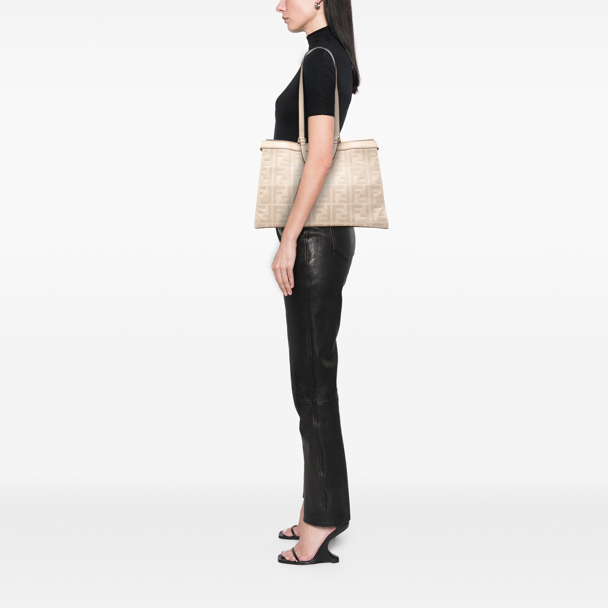 Fendi Fendi Zucca Embroidered Canvas Peekaboo X Tote Size ONE SIZE - 8 Thumbnail