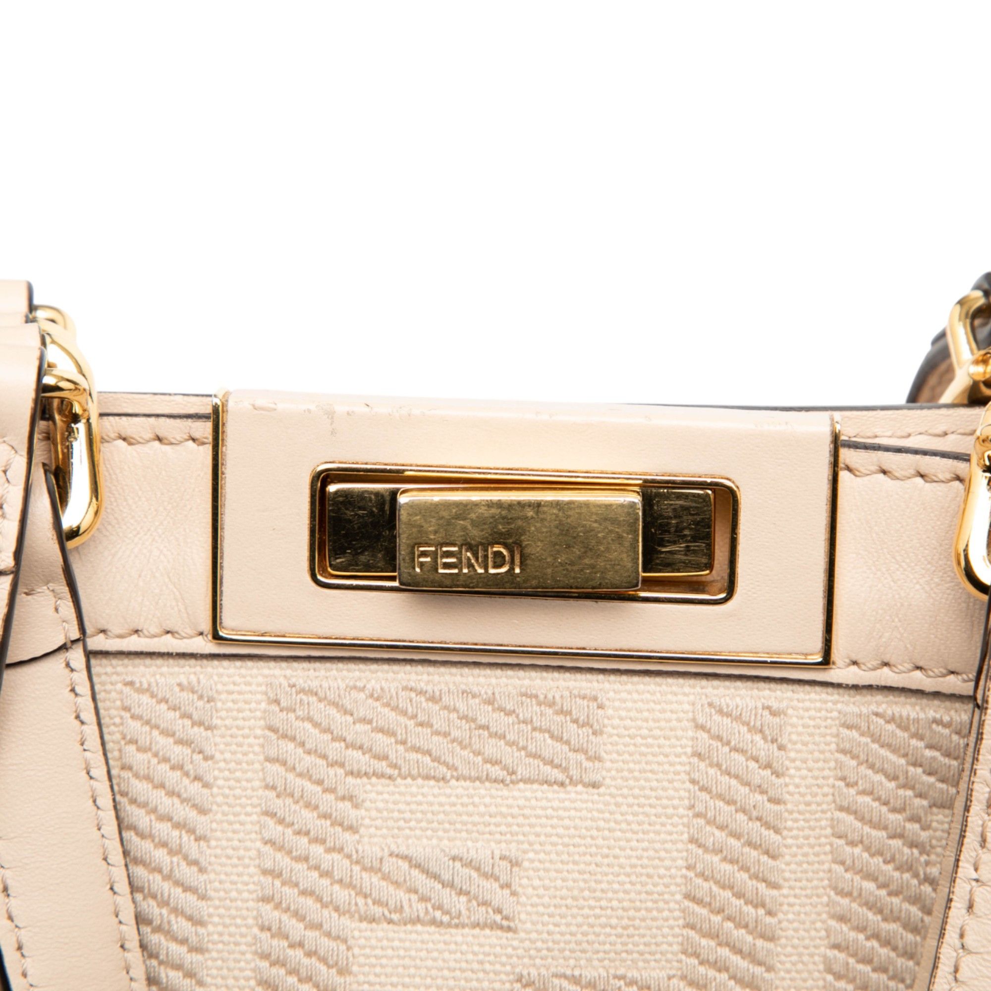 Fendi Fendi Zucca Embroidered Canvas Peekaboo X Tote Size ONE SIZE - 5 Thumbnail