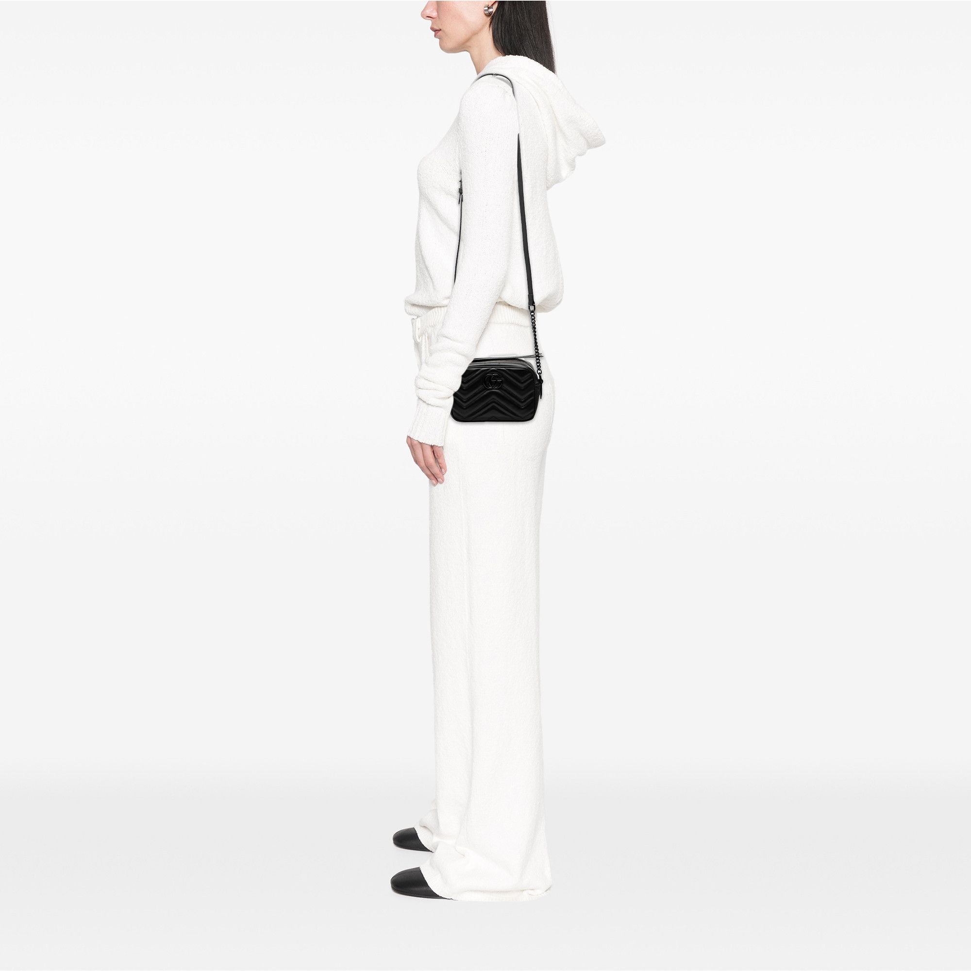 Gucci Gucci Mini GG Marmont Matelasse Leather Monochrome Crossbody Size ONE SIZE - 7 Thumbnail