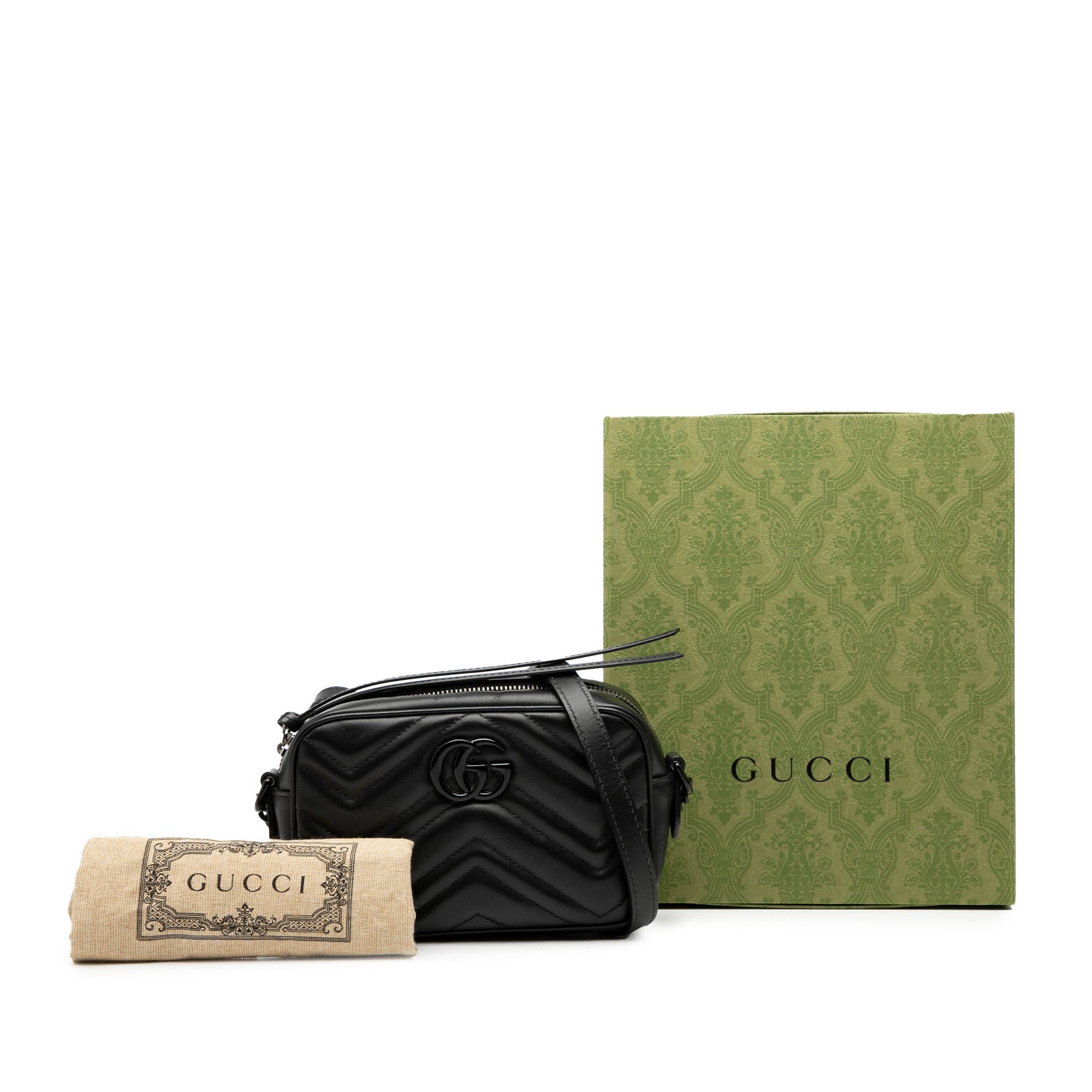 Gucci Gucci Mini GG Marmont Matelasse Leather Monochrome Crossbody Size ONE SIZE - 8 Thumbnail