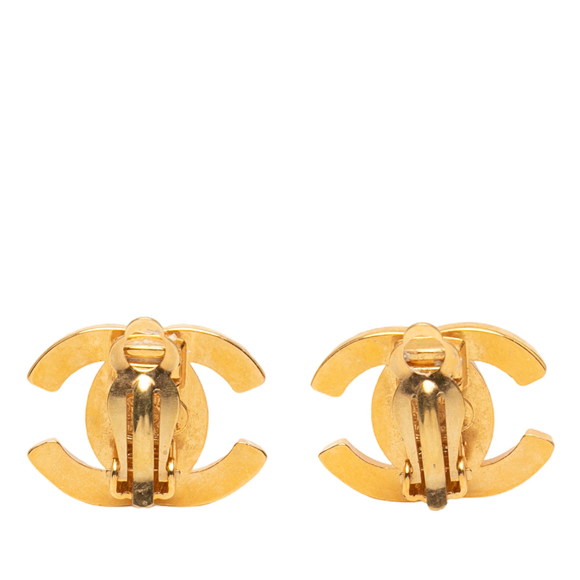 Chanel Chanel CC Gold Plated Turn Lock Clip on Earrings Size ONE SIZE - 2 Thumbnail