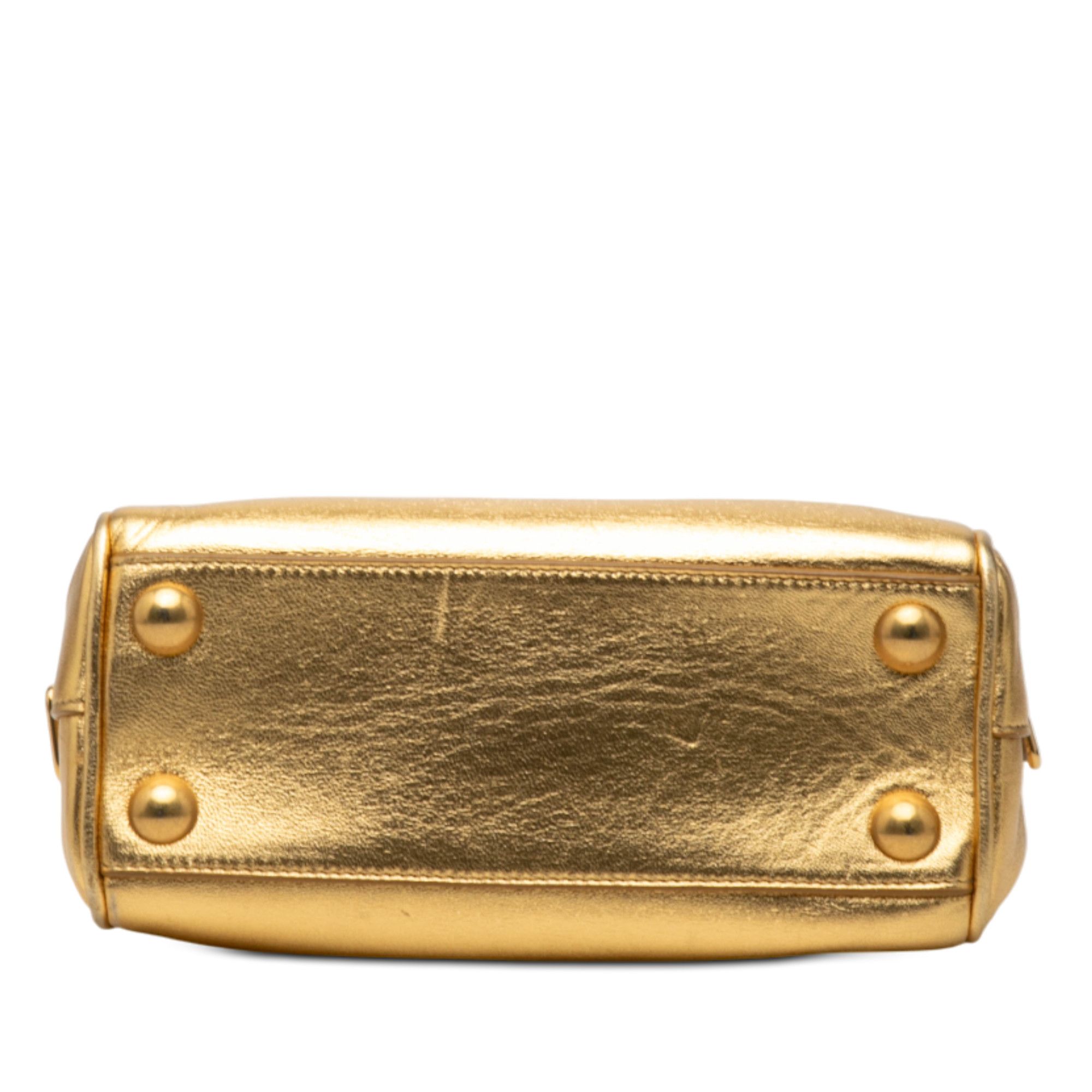 Yves Saint Laurent Yves Saint Laurent Toy Metallic Leather Classic Duffle Satchel Size ONE SIZE - 3 Thumbnail