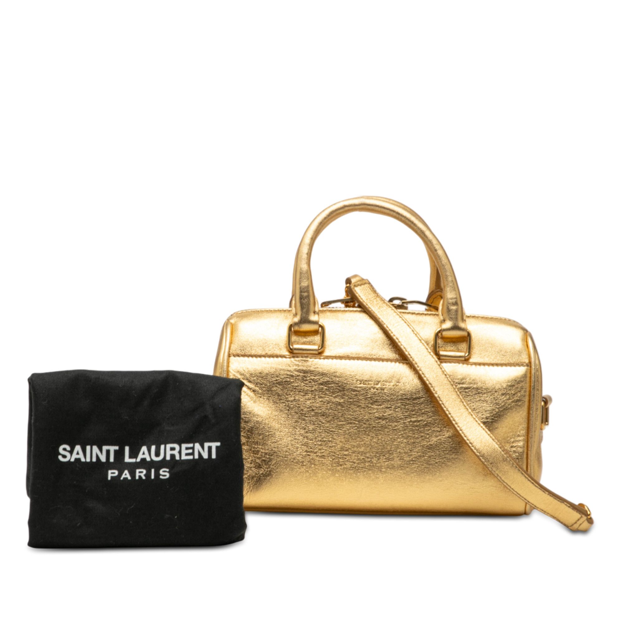 Yves Saint Laurent Yves Saint Laurent Toy Metallic Leather Classic Duffle Satchel Size ONE SIZE - 8 Thumbnail