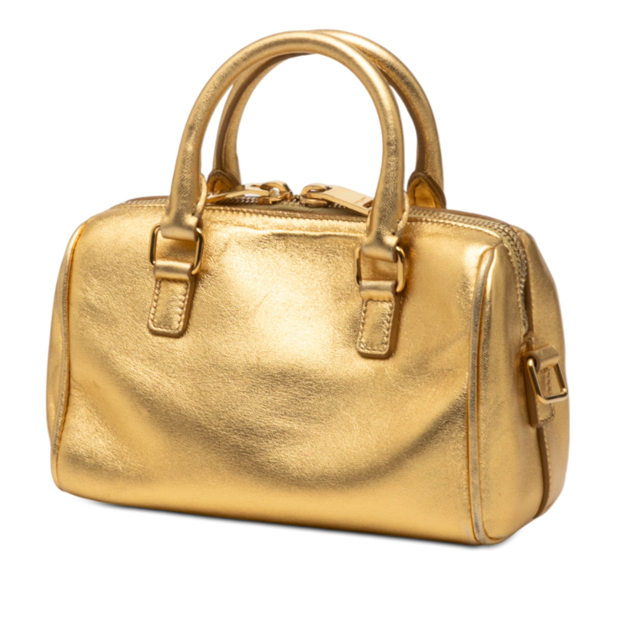 Yves Saint Laurent Yves Saint Laurent Toy Metallic Leather Classic Duffle Satchel Size ONE SIZE - 2 Thumbnail